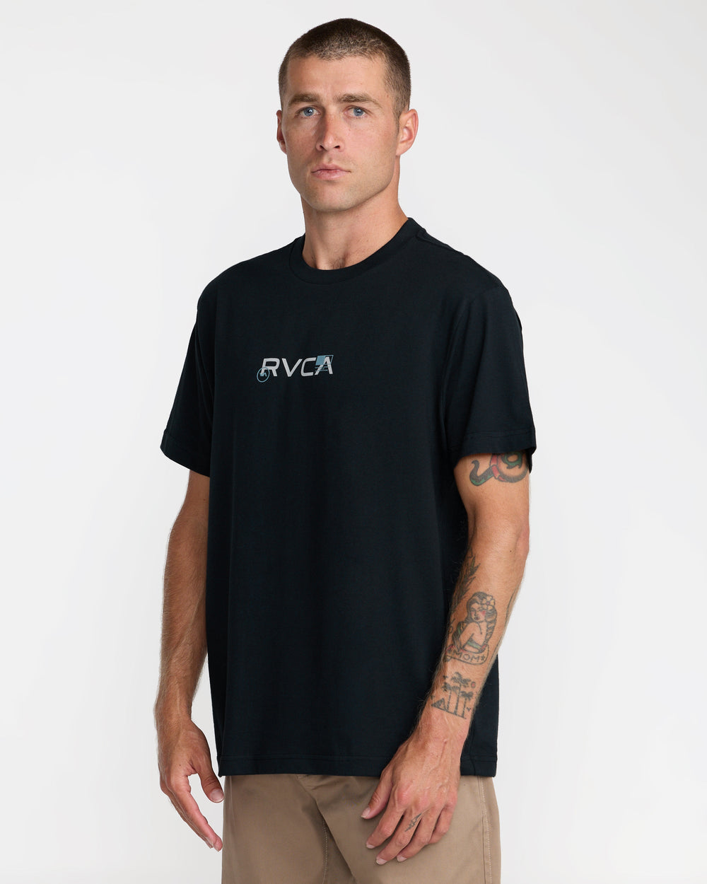 Small RVCA Icons Short Sleeve Tee - Black | RVCA for sale