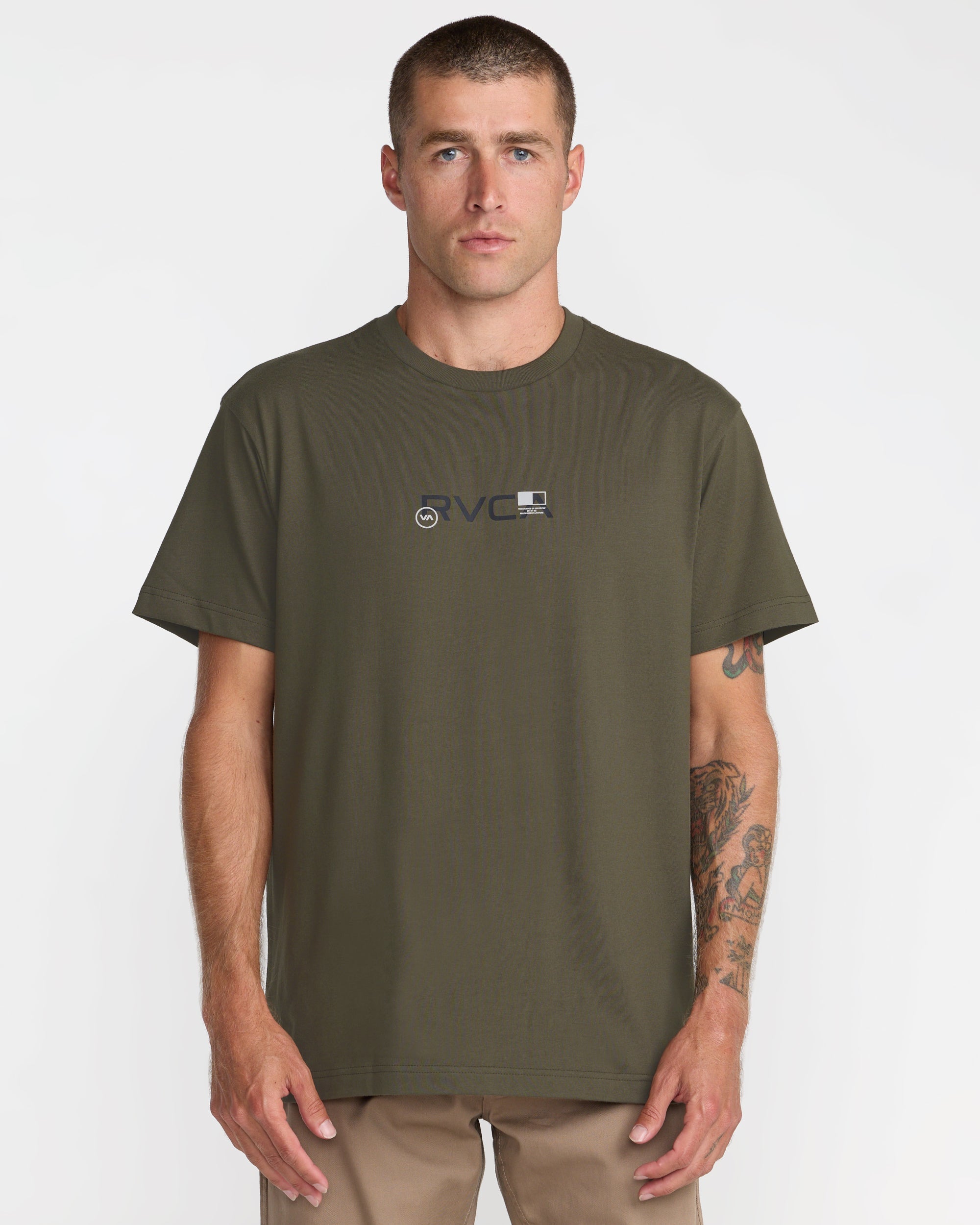 Small RVCA Icons Short Sleeve Tee - Fatigue | RVCA outlet