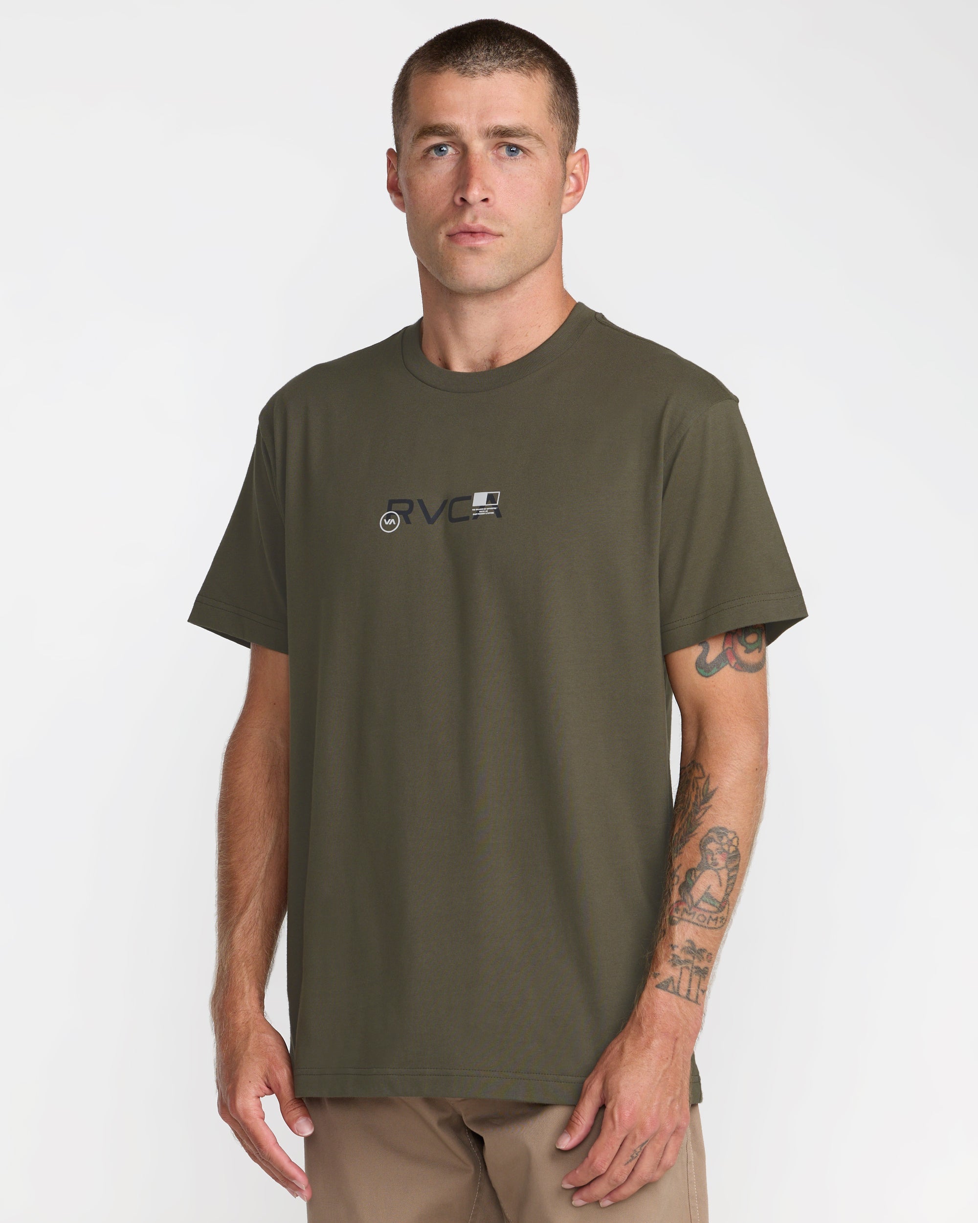 Small RVCA Icons Short Sleeve Tee - Fatigue | RVCA outlet