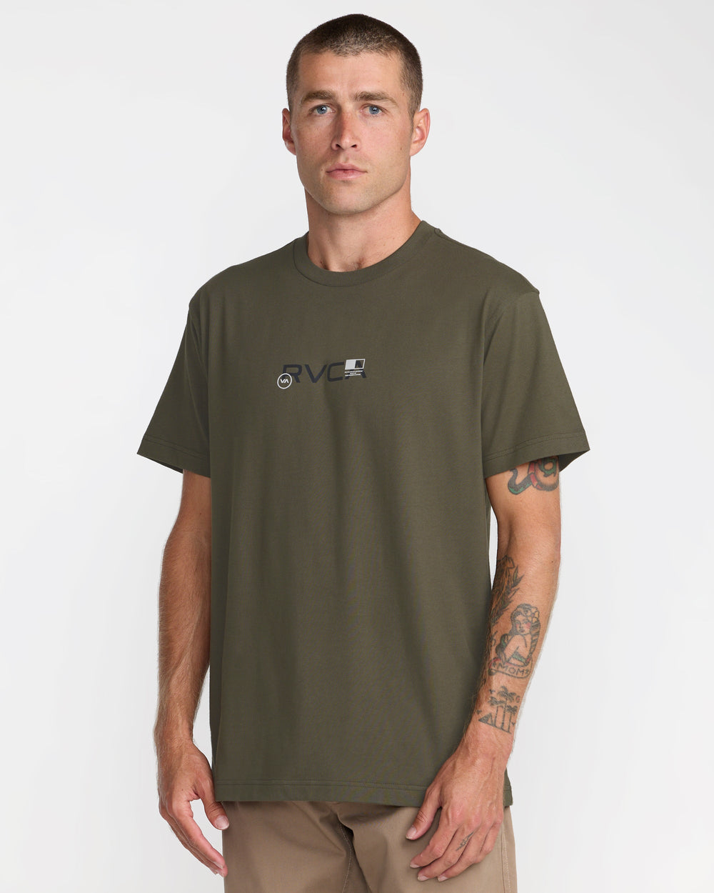 Small RVCA Icons Short Sleeve Tee - Fatigue | RVCA outlet