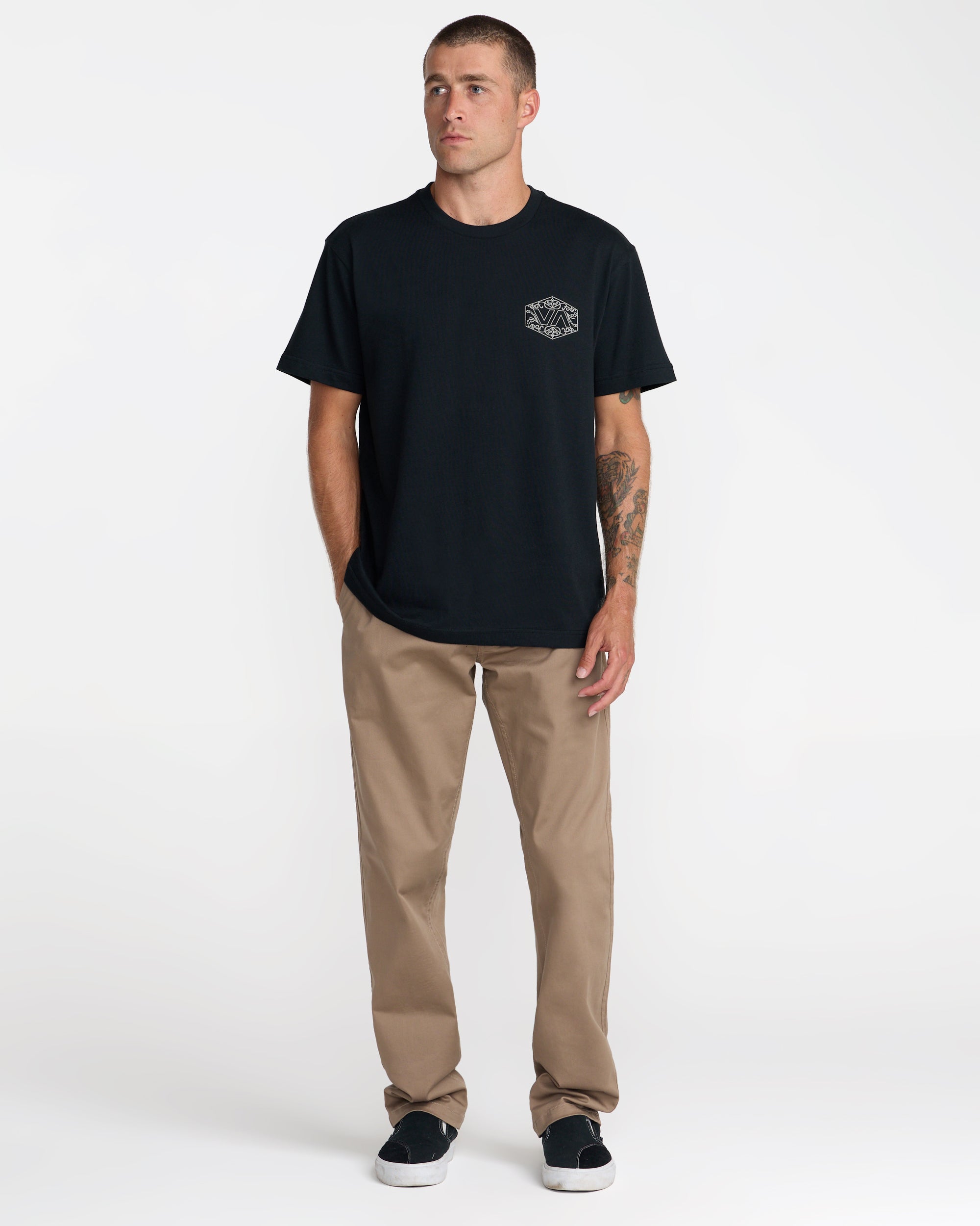 Hex Filigre Short Sleeve Tee - Black | RVCA sale