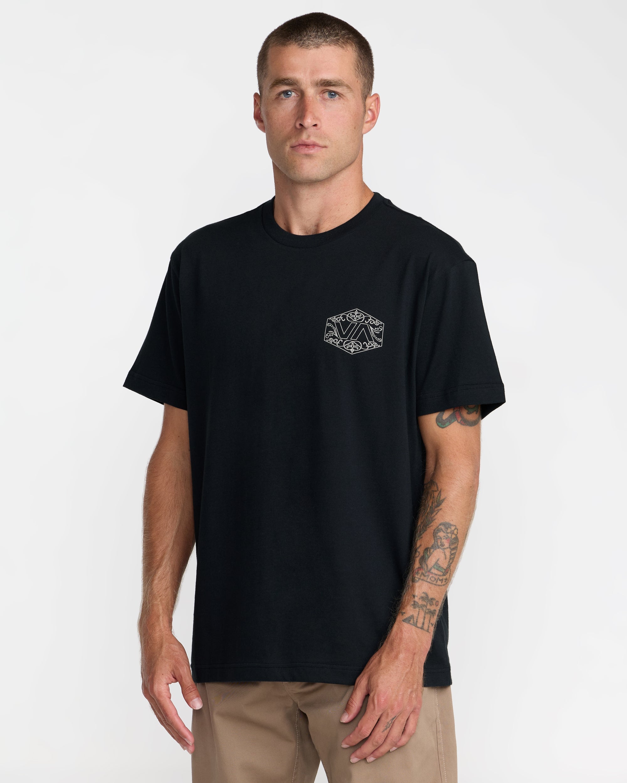 Hex Filigre Short Sleeve Tee - Black | RVCA sale