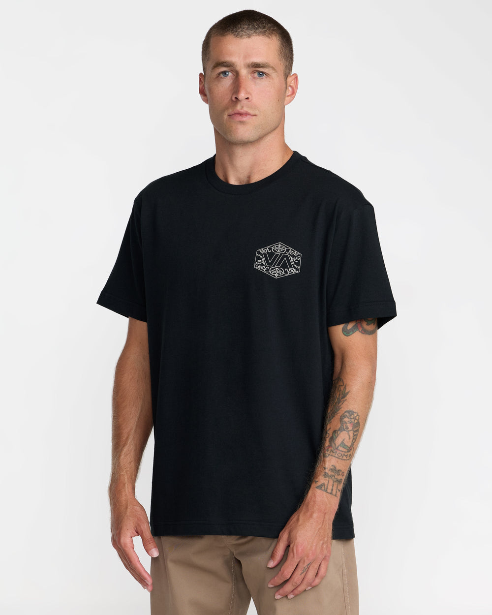 Hex Filigre Short Sleeve Tee - Black | RVCA sale