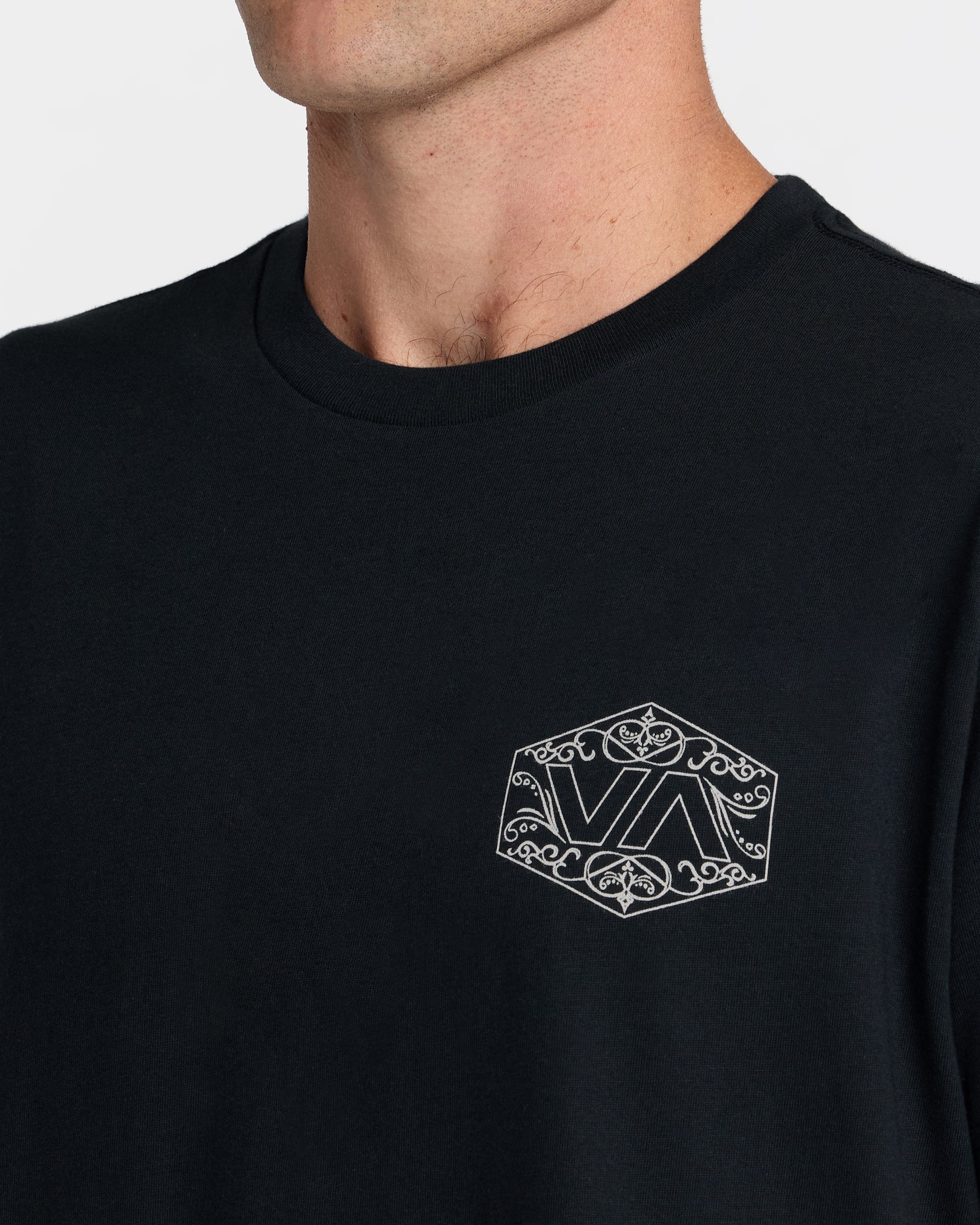 Hex Filigre Short Sleeve Tee - Black | RVCA sale