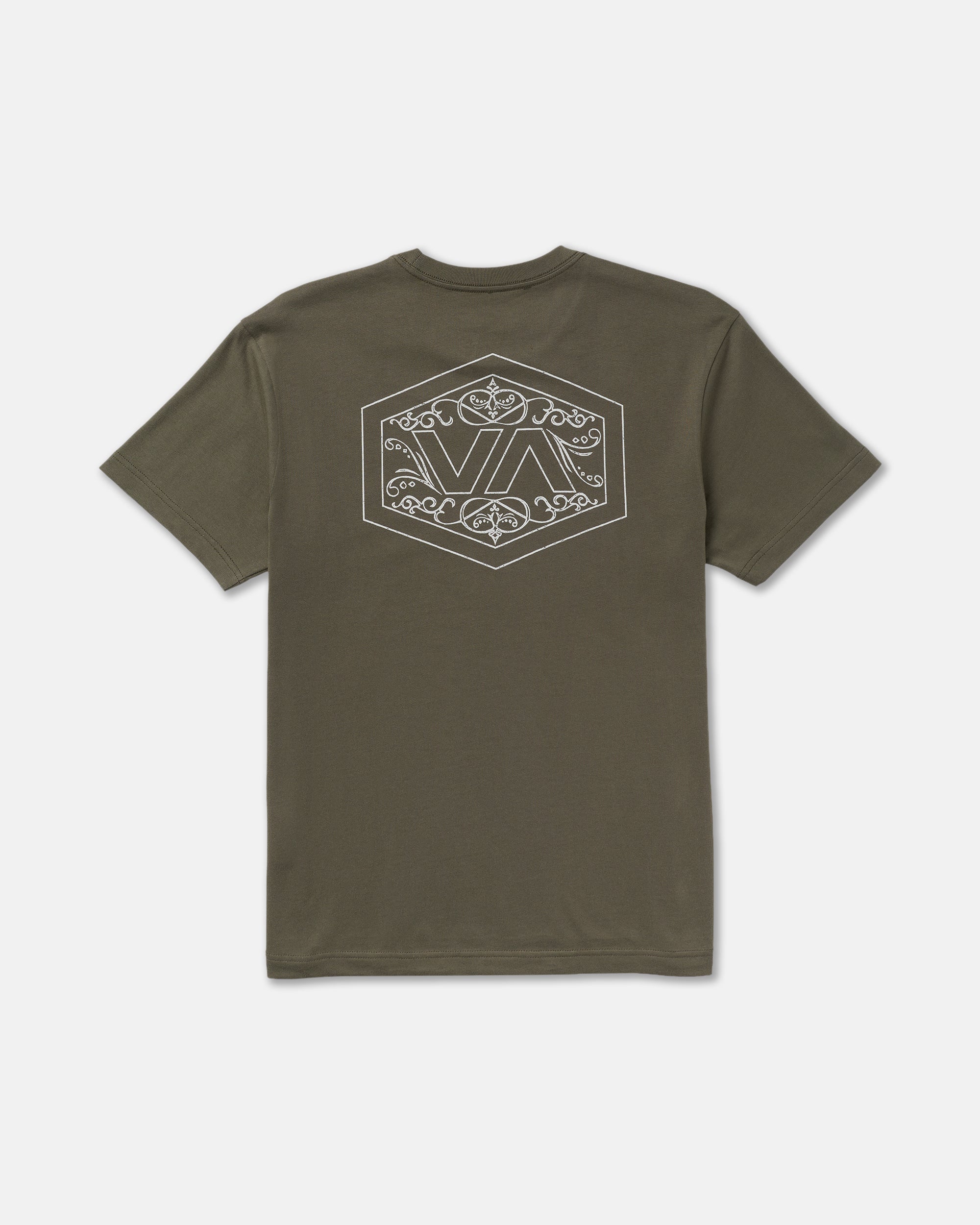 Hex Filigre Short Sleeve Tee - Fatigue | RVCA sale