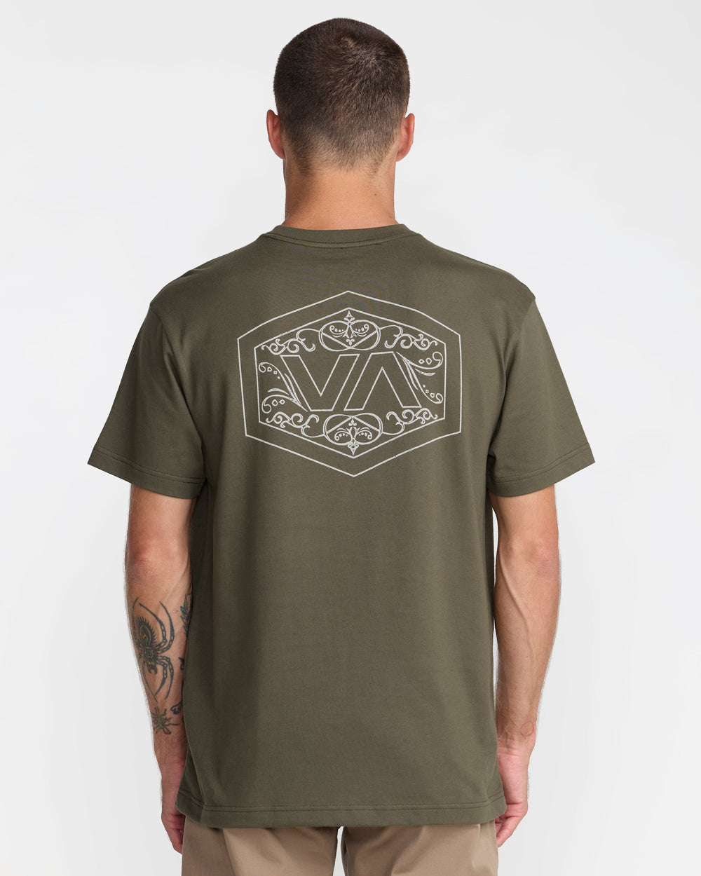 Hex Filigre Short Sleeve Tee - Fatigue | RVCA sale