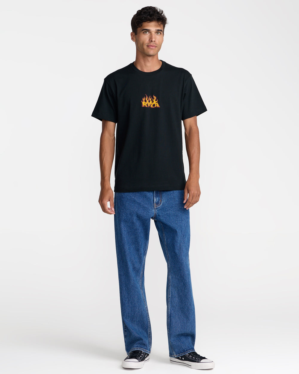 Spanky Fuego Short Sleeve Tee - Black | RVCA outlet