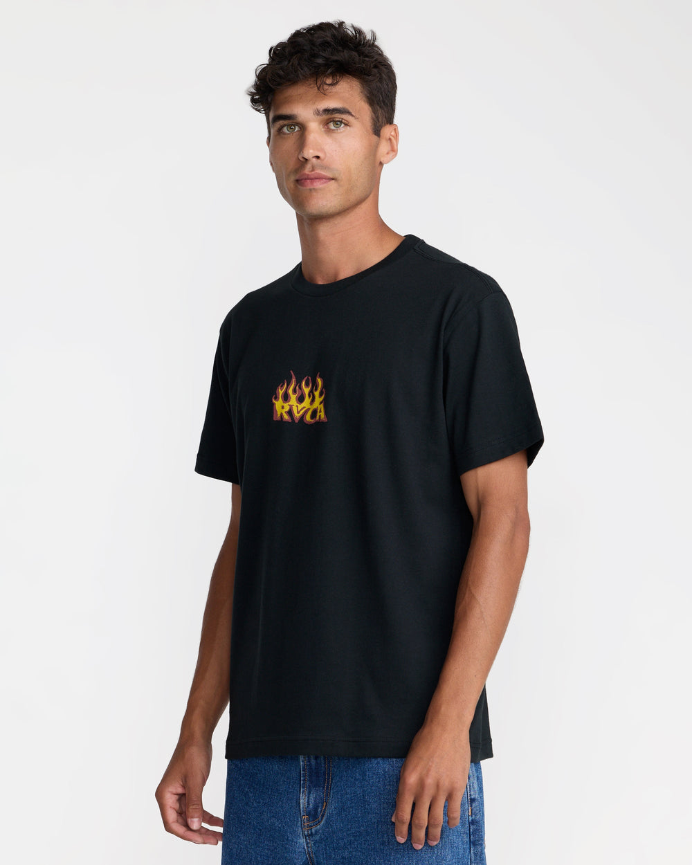 Spanky Fuego Short Sleeve Tee - Black | RVCA outlet