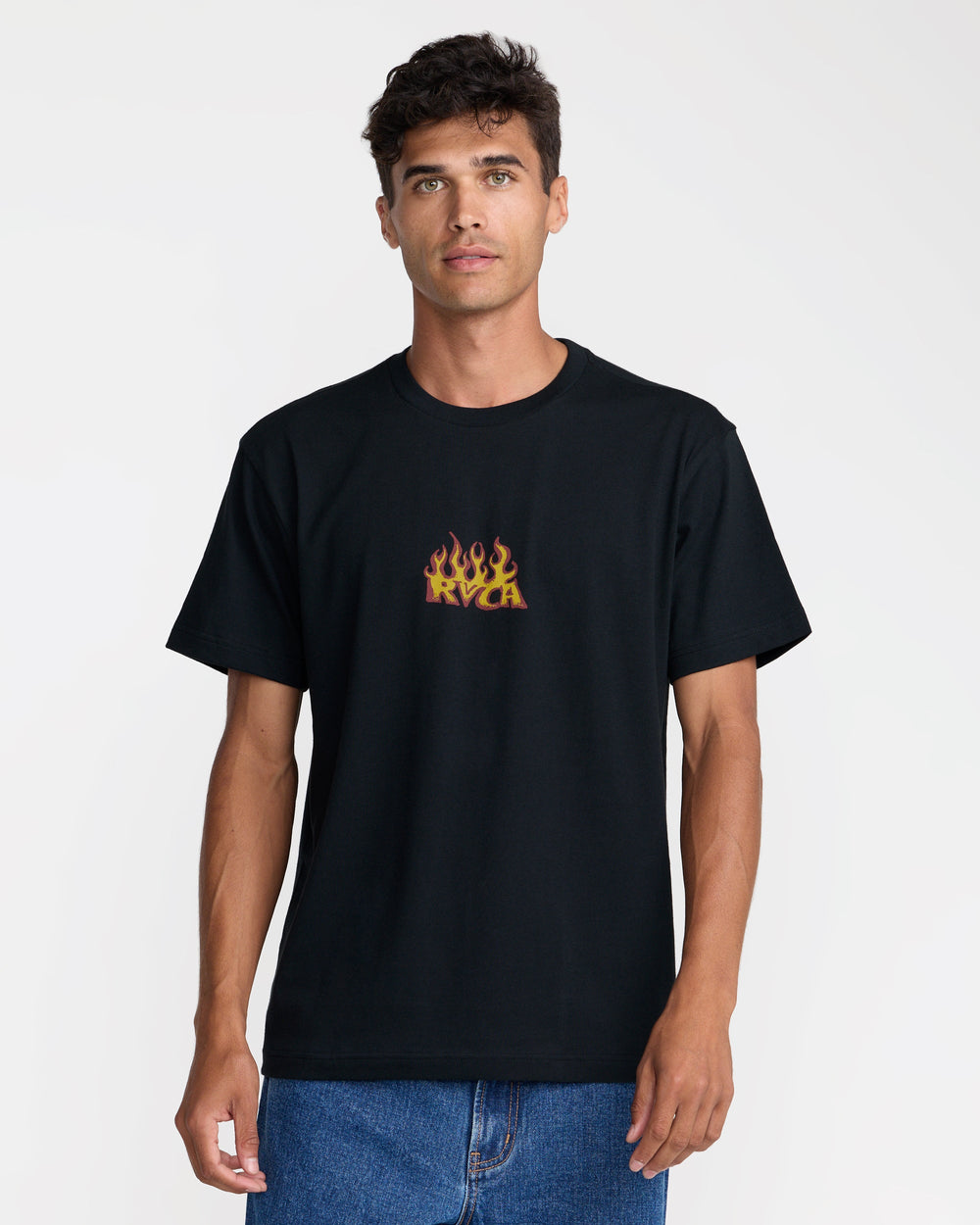 Spanky Fuego Short Sleeve Tee - Black | RVCA outlet