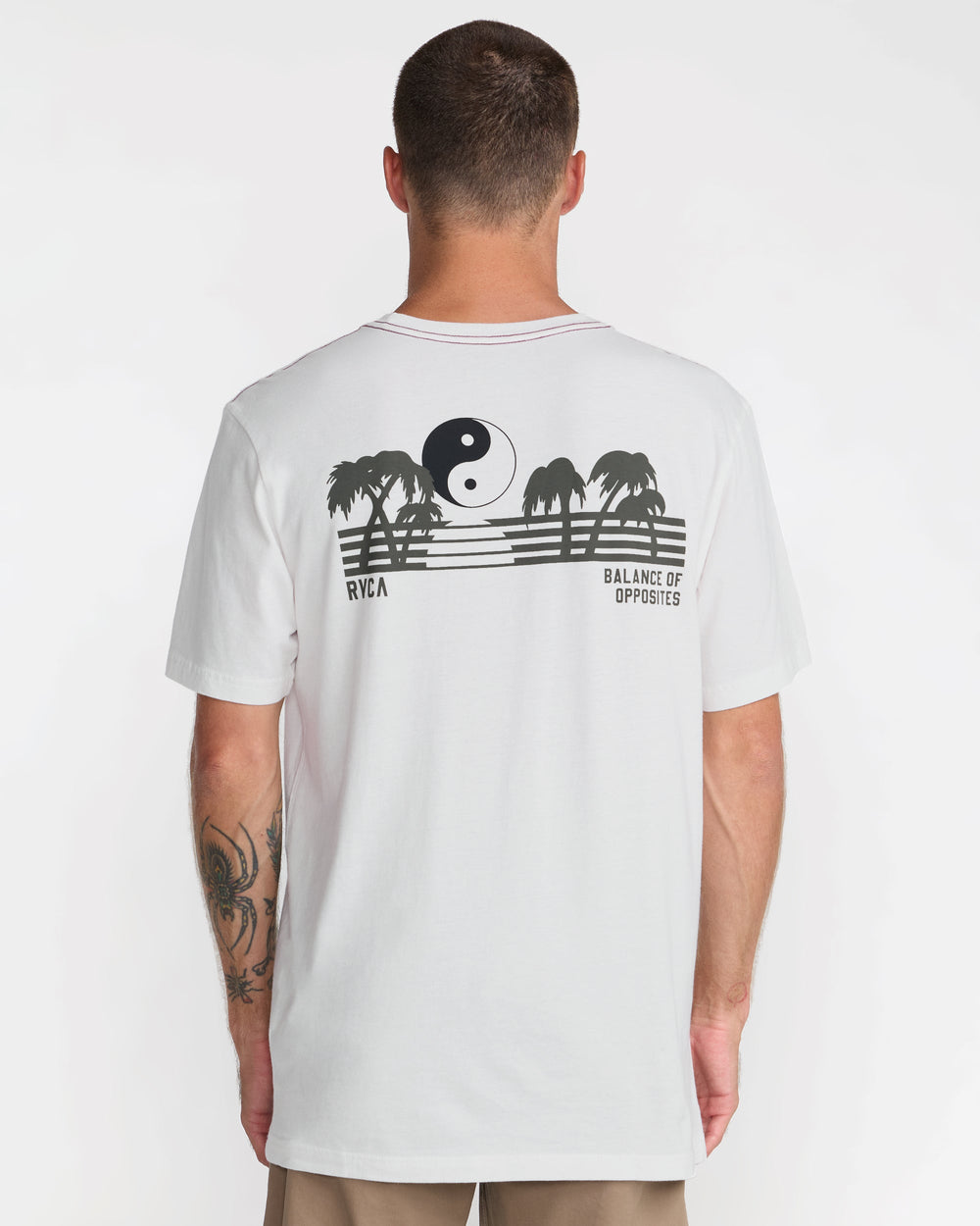 Balance Horizon Short Sleeve Tee - Antique White | RVCA discount