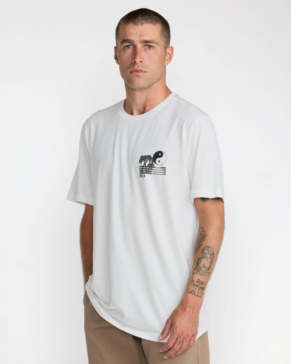 Balance Horizon Short Sleeve Tee - Antique White | RVCA discount