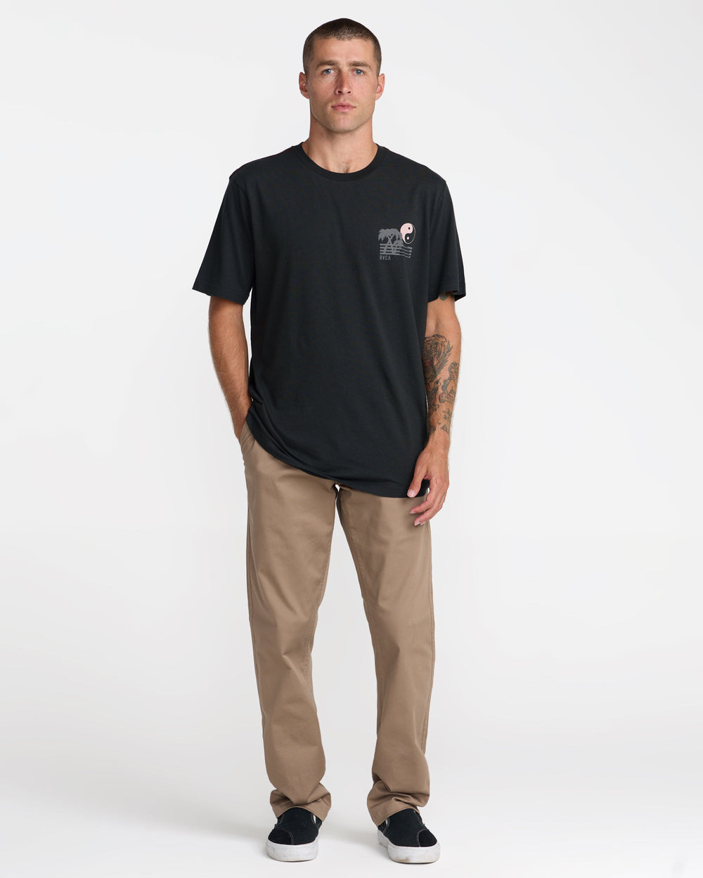 Balance Horizon Short Sleeve Tee - Pirate Black | RVCA outlet
