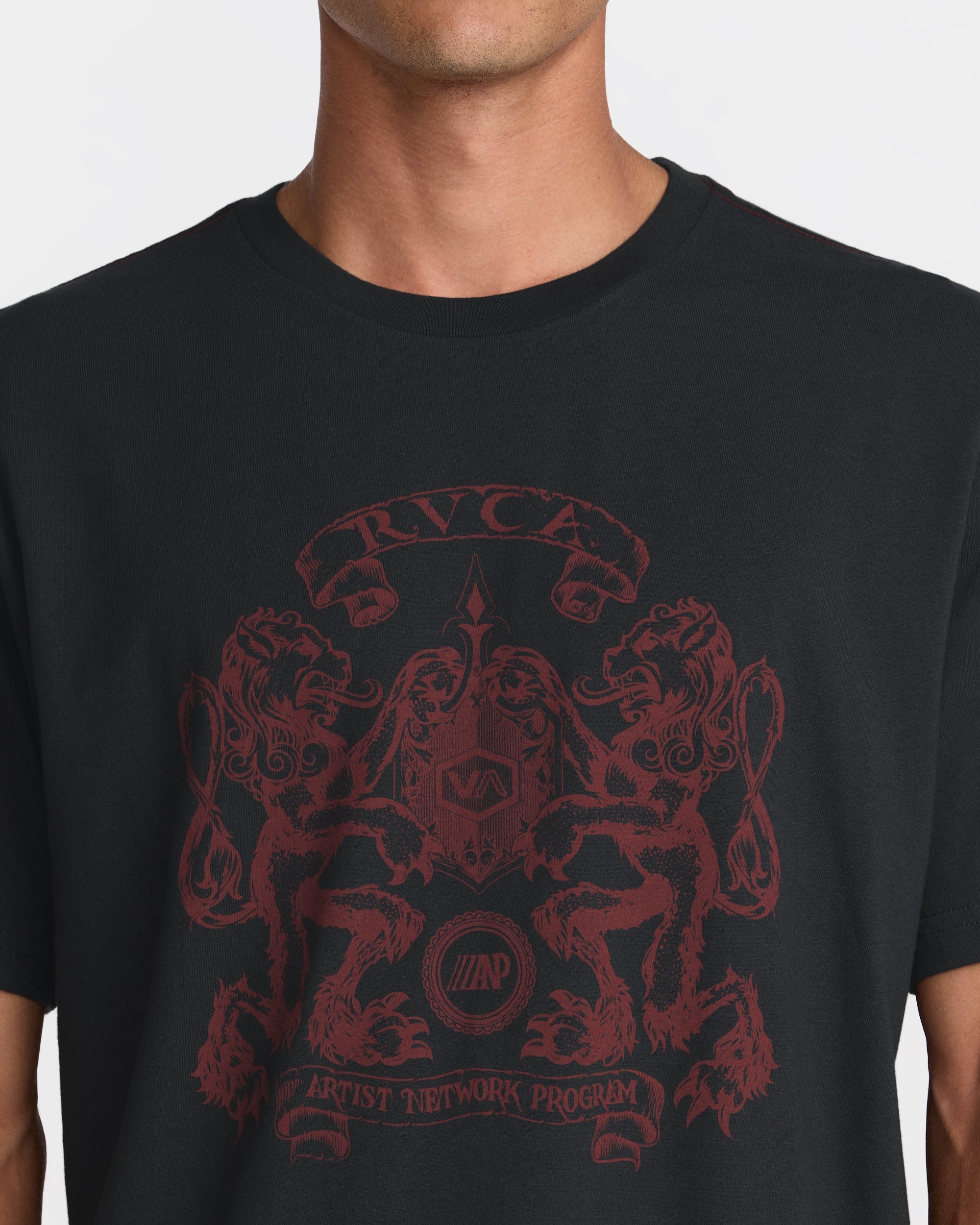 Lions Gate Short Sleeve Tee - Pirate Black | RVCA outlet