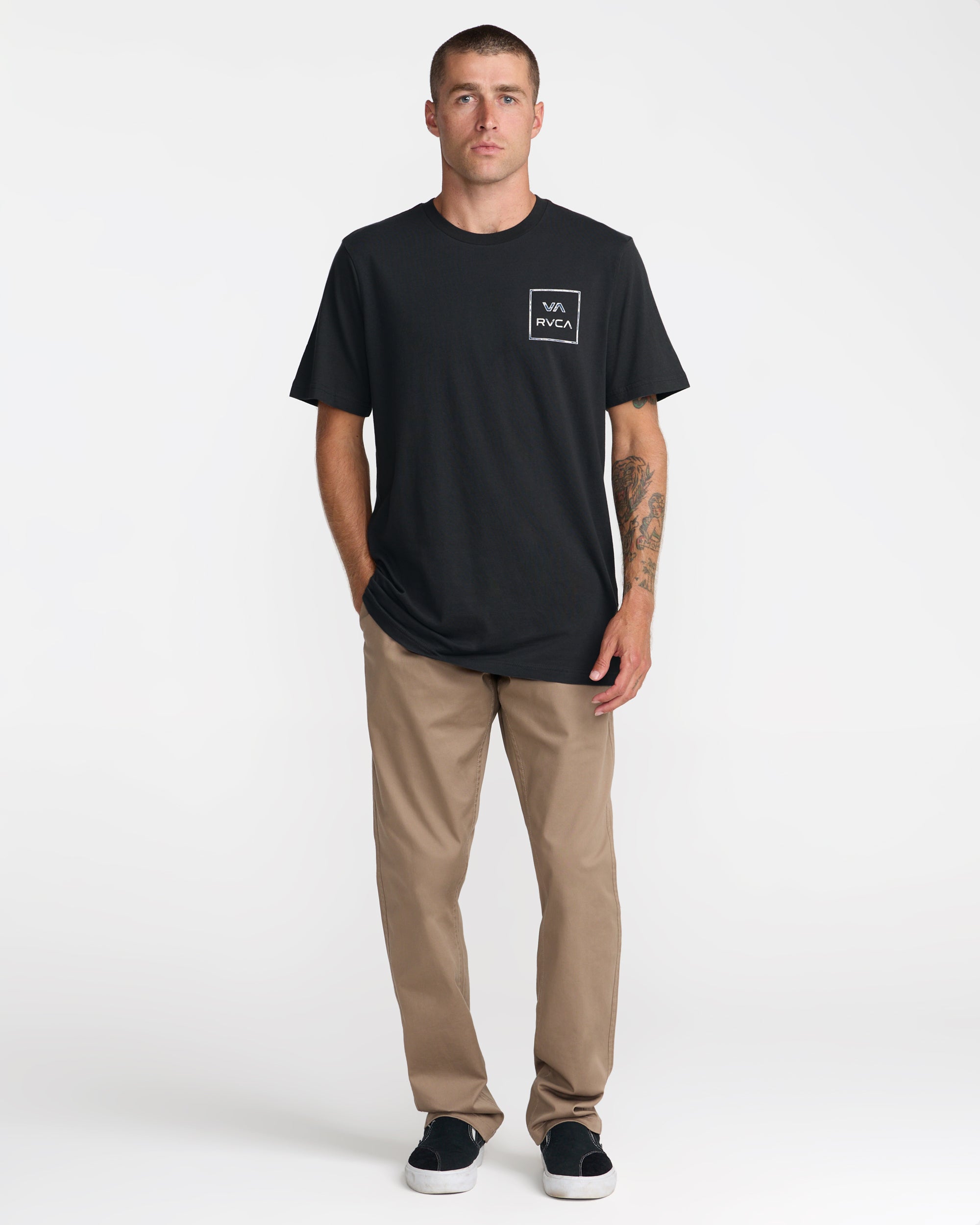 VA All The Way Short Sleeve Tee - Pirate Black | RVCA for sale