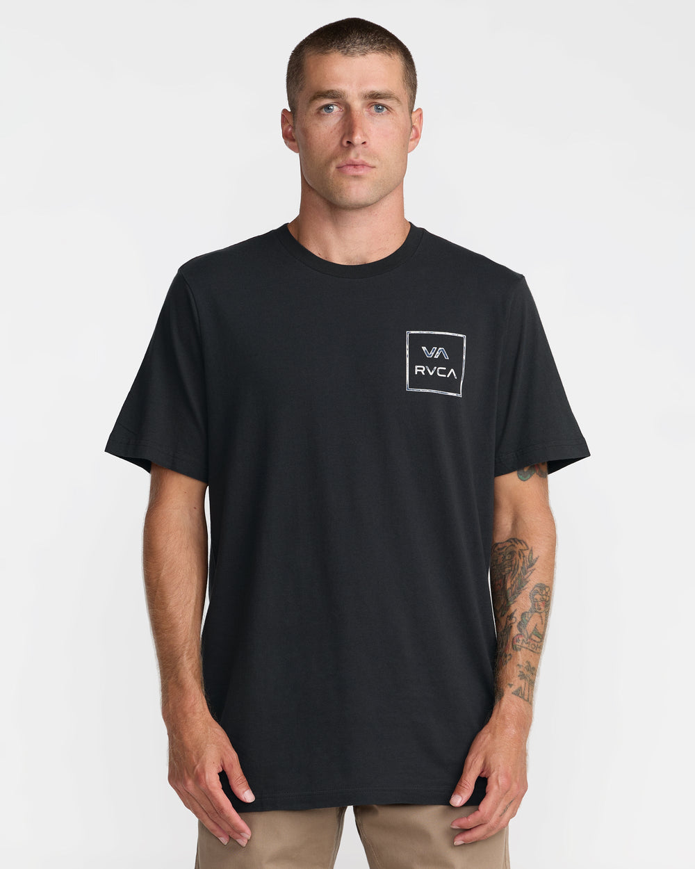 VA All The Way Short Sleeve Tee - Pirate Black | RVCA for sale