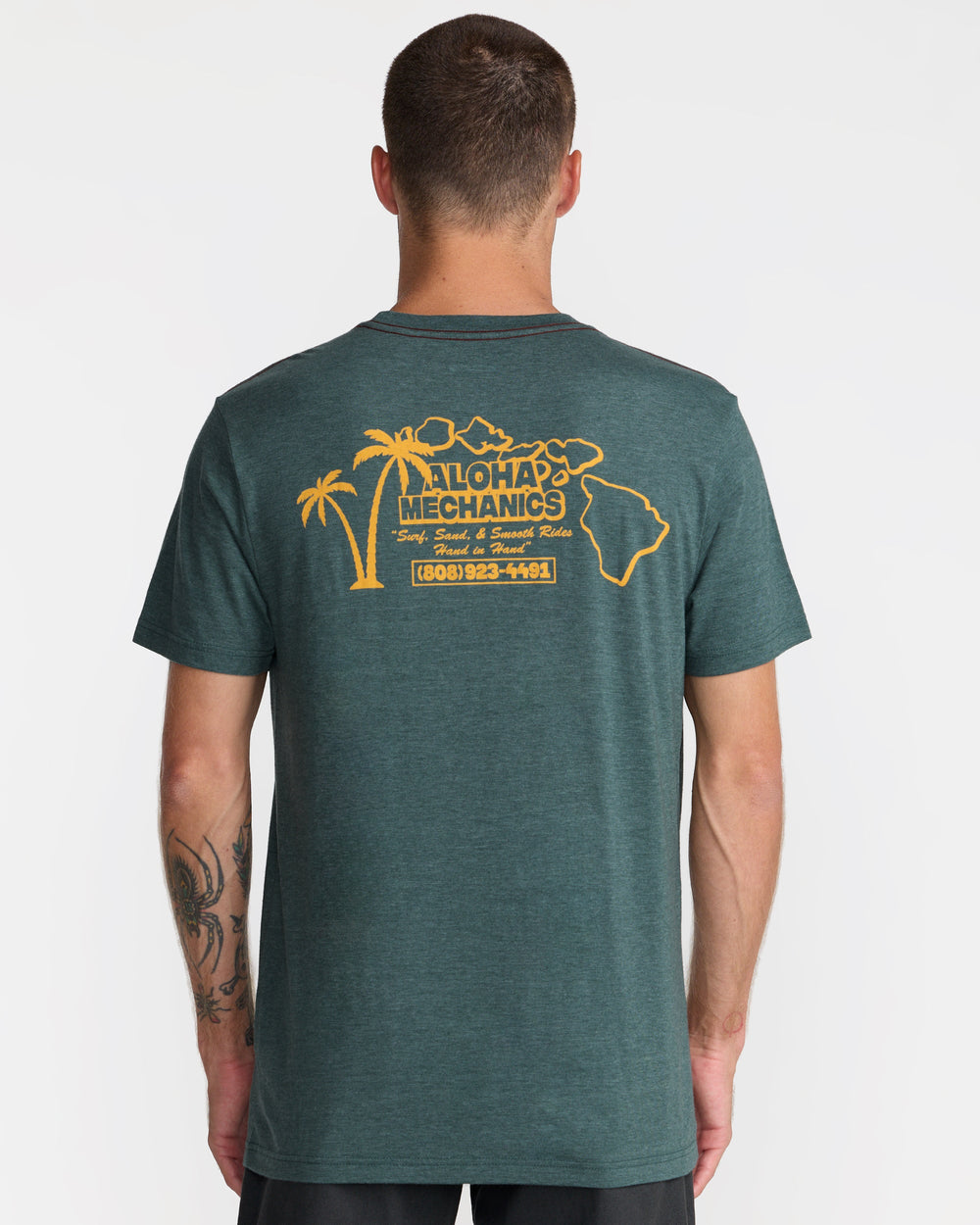 Aloha Mechanics Short Sleeve Tee - Balsam Green | RVCA online