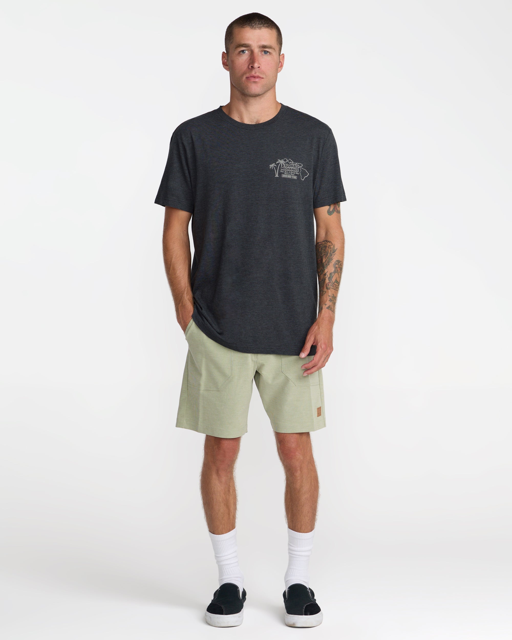 Aloha Mechanics Short Sleeve Tee - Pirate Black | RVCA US
