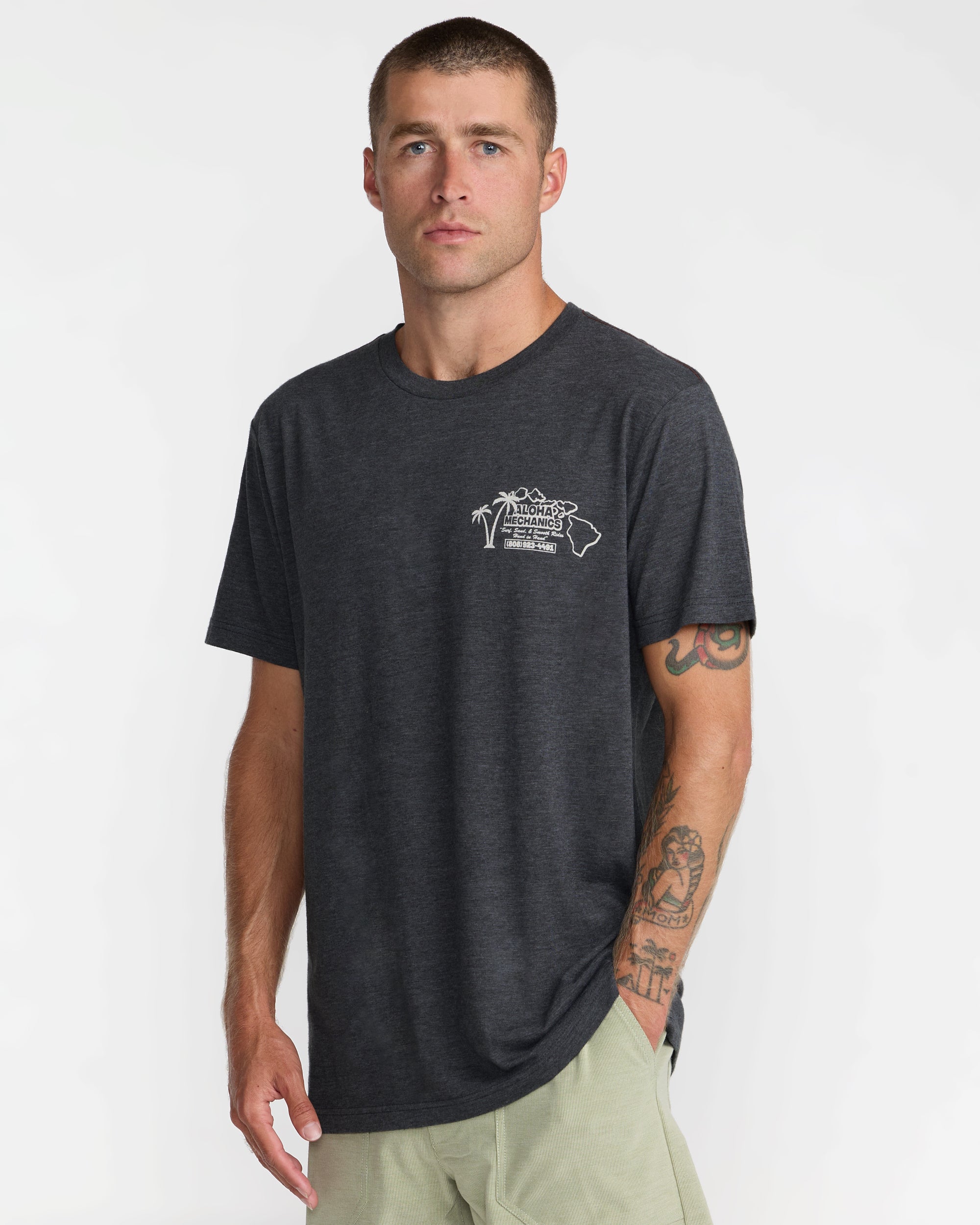 Aloha Mechanics Short Sleeve Tee - Pirate Black | RVCA US