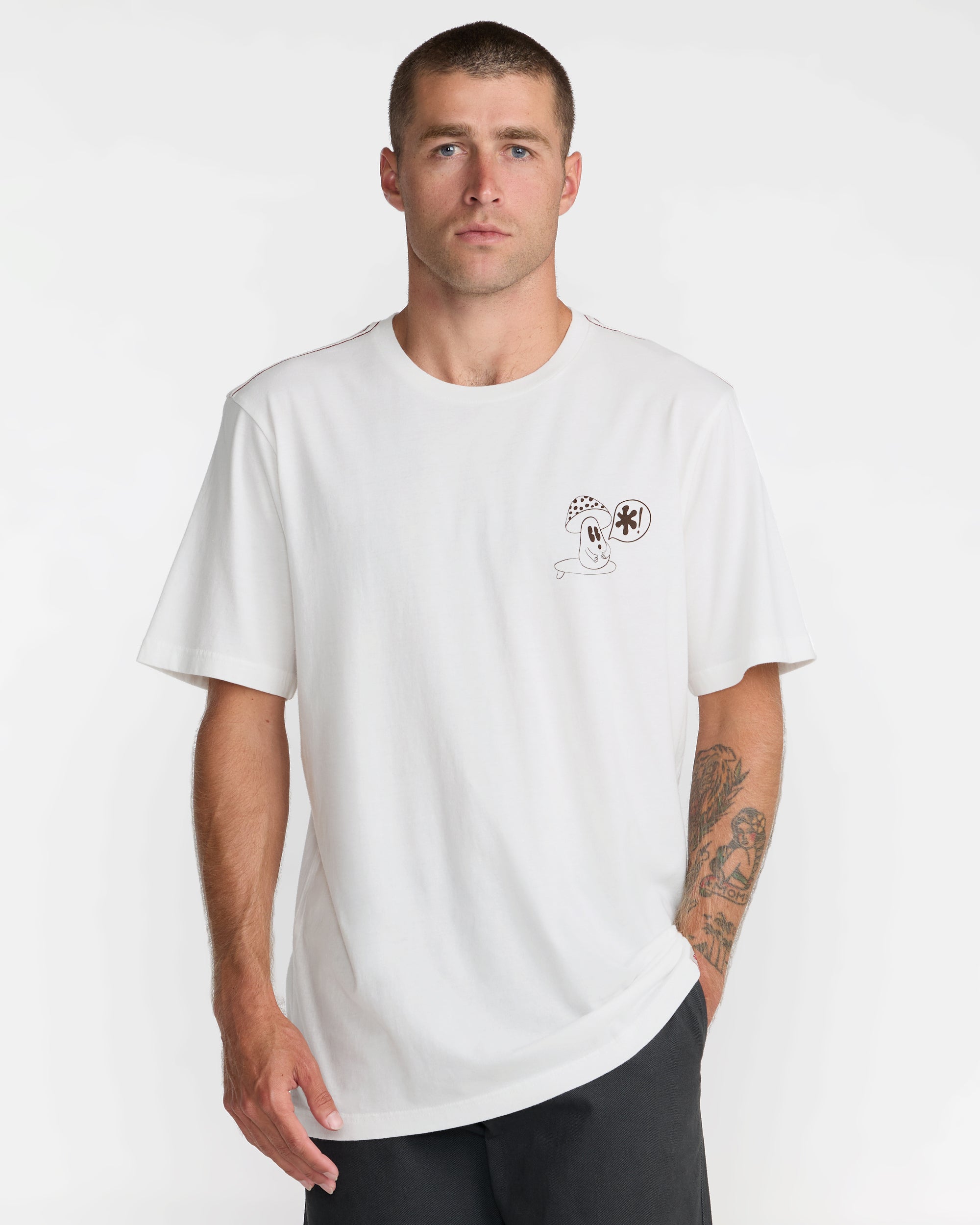 Bryce Bloom Short Sleeve Tee - Antique White | RVCA online