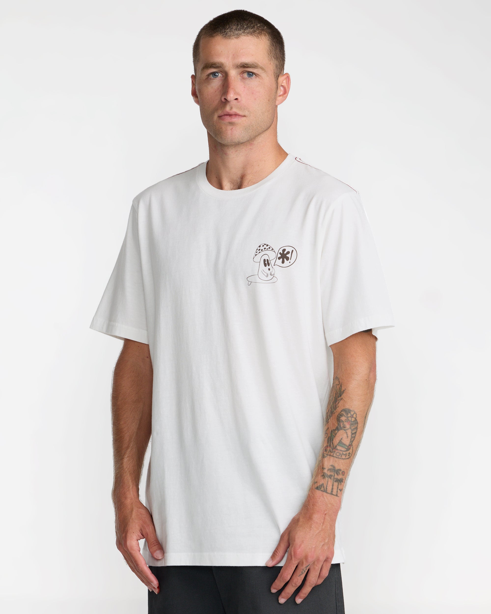 Bryce Bloom Short Sleeve Tee - Antique White | RVCA online