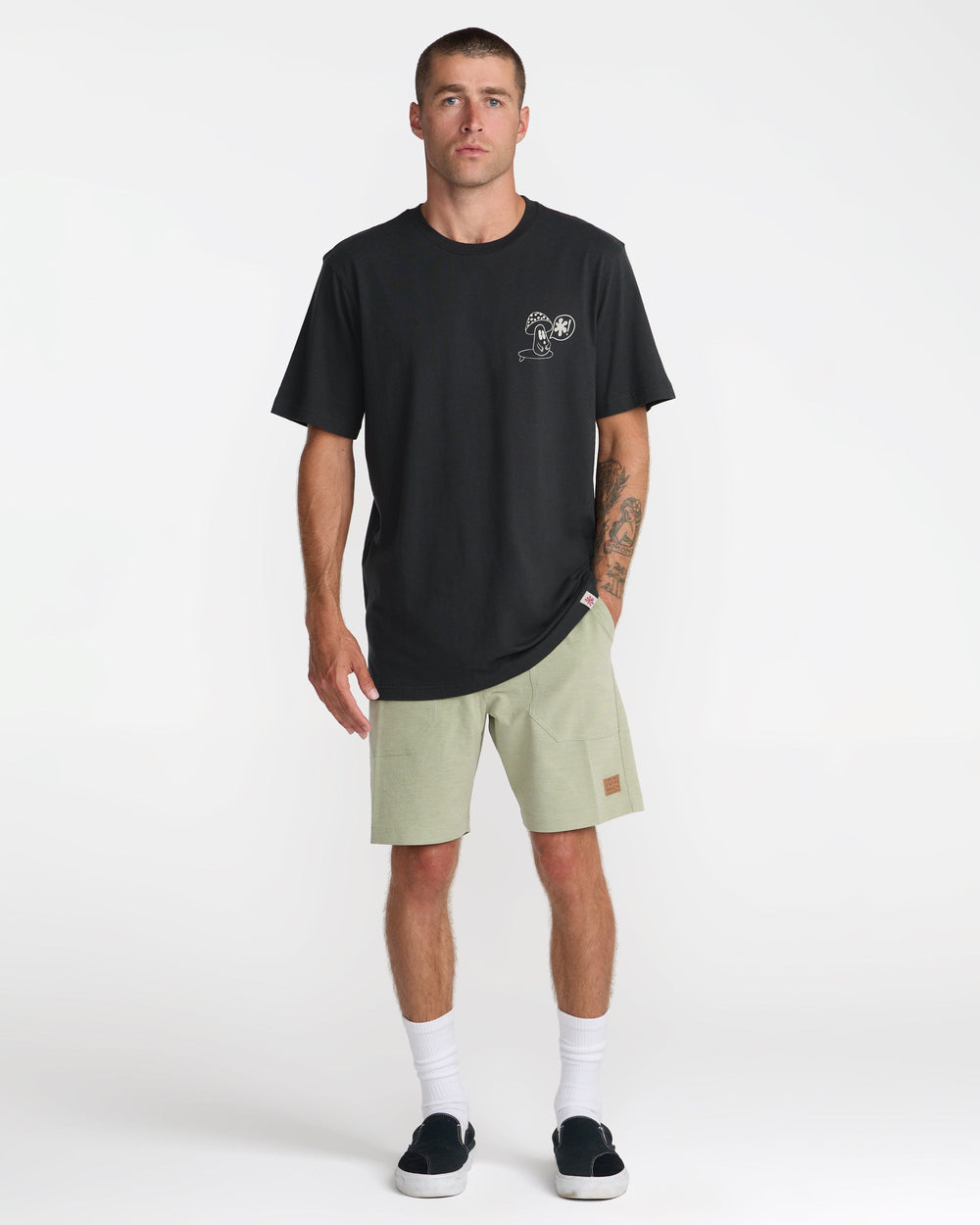 Bryce Bloom Short Sleeve Tee - Pirate Black | RVCA discount