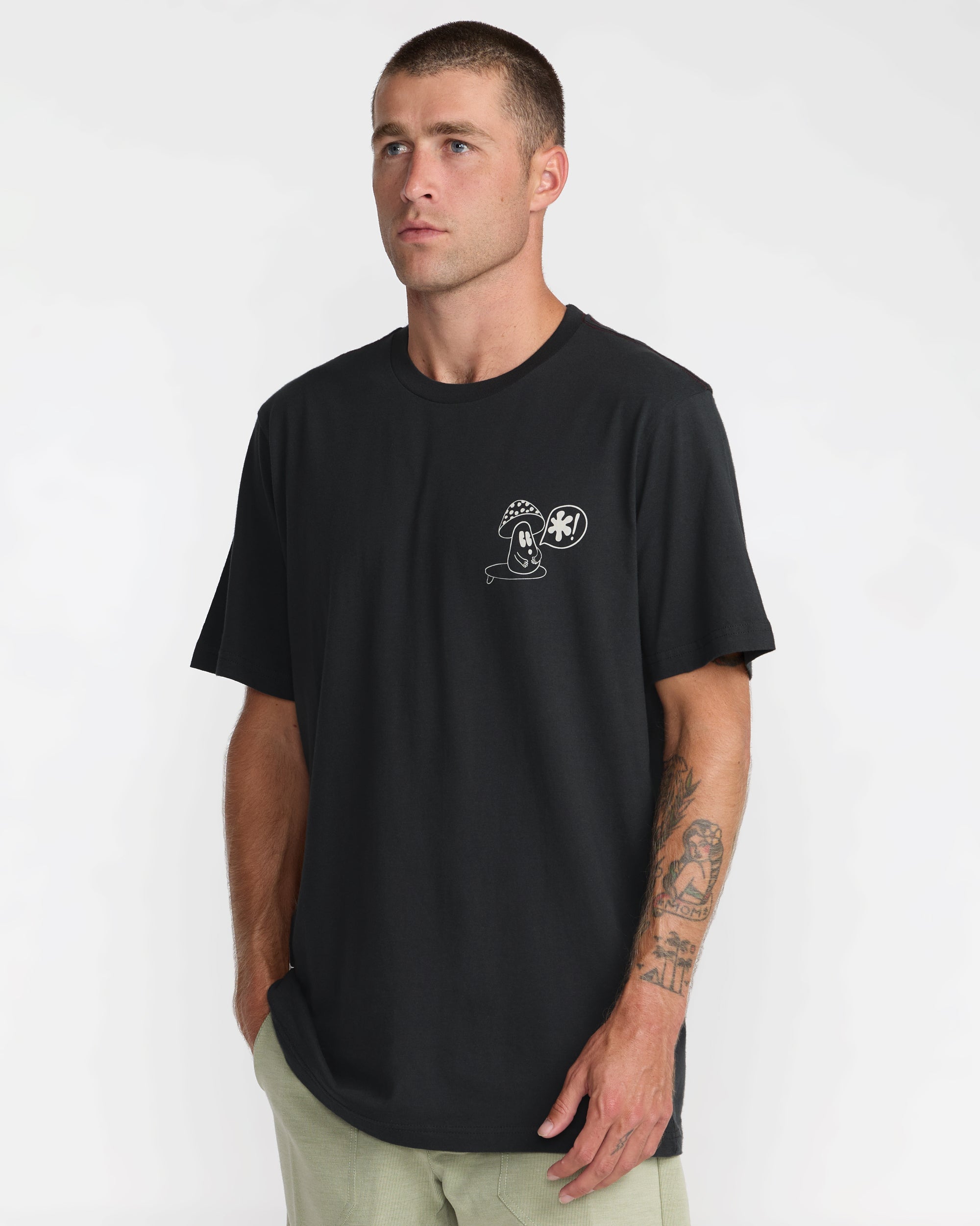 Bryce Bloom Short Sleeve Tee - Pirate Black | RVCA discount
