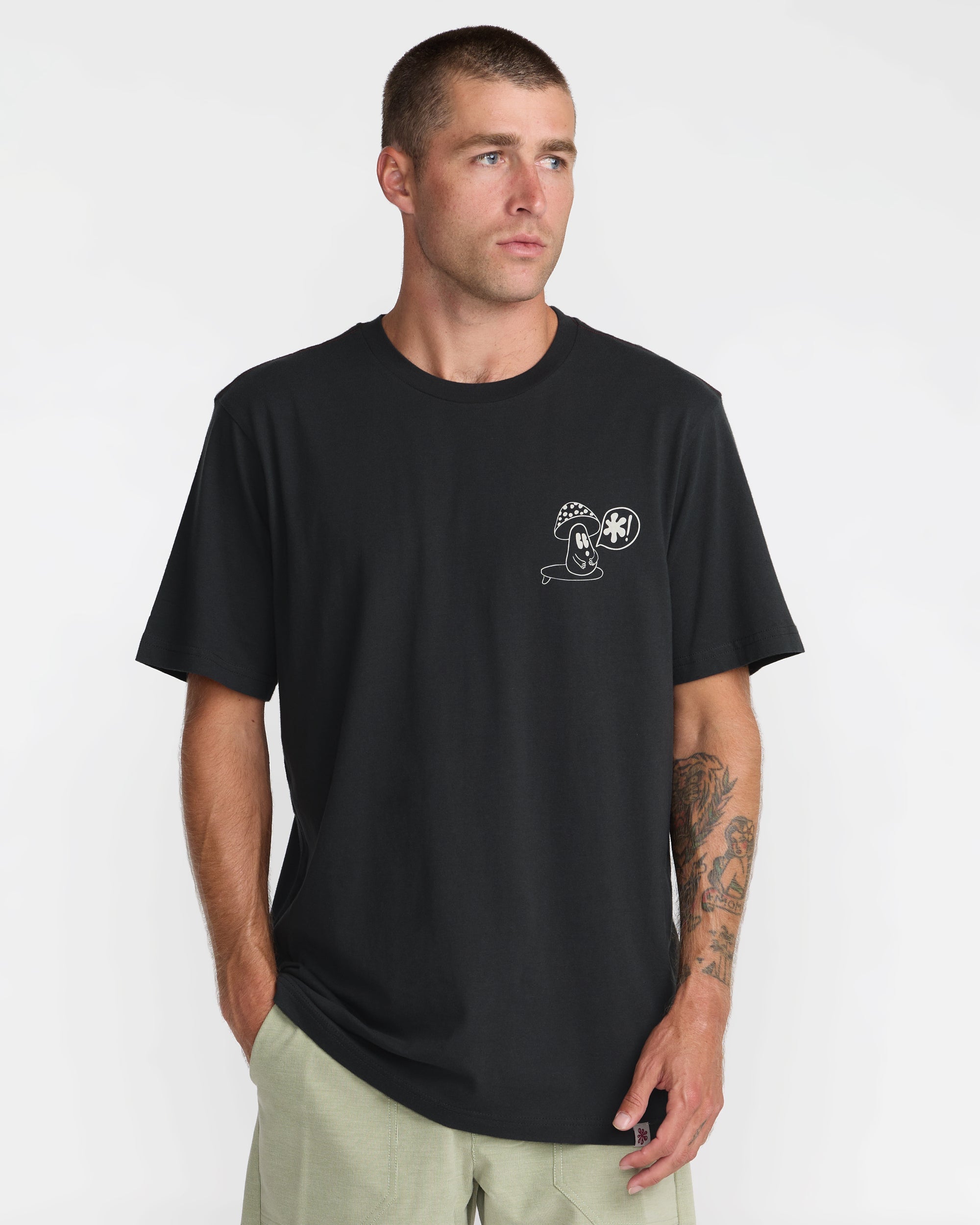 Bryce Bloom Short Sleeve Tee - Pirate Black | RVCA discount