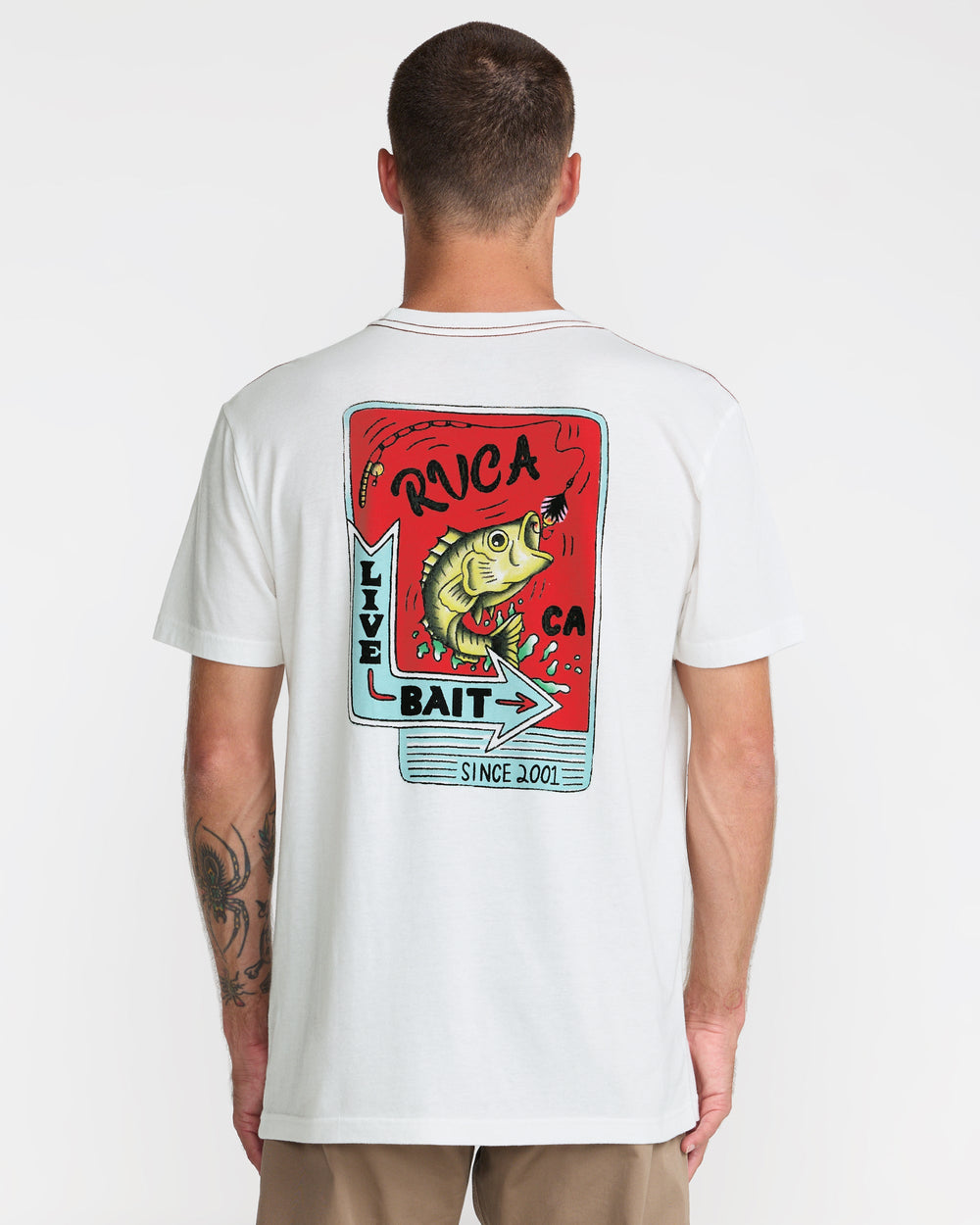 Live Bait Short Sleeve Tee - Antique White | RVCA sale