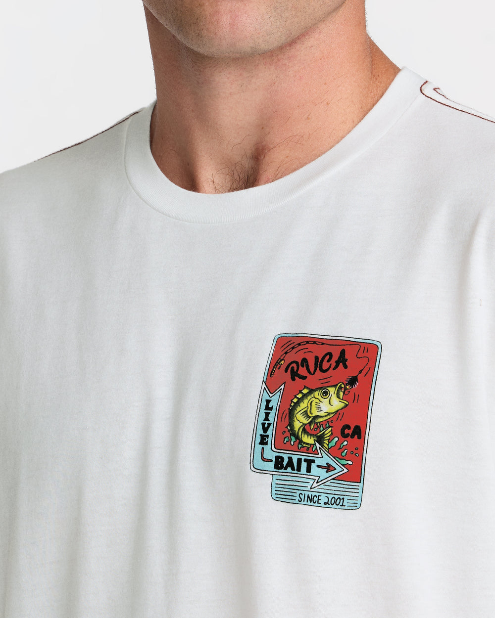 Live Bait Short Sleeve Tee - Antique White | RVCA sale