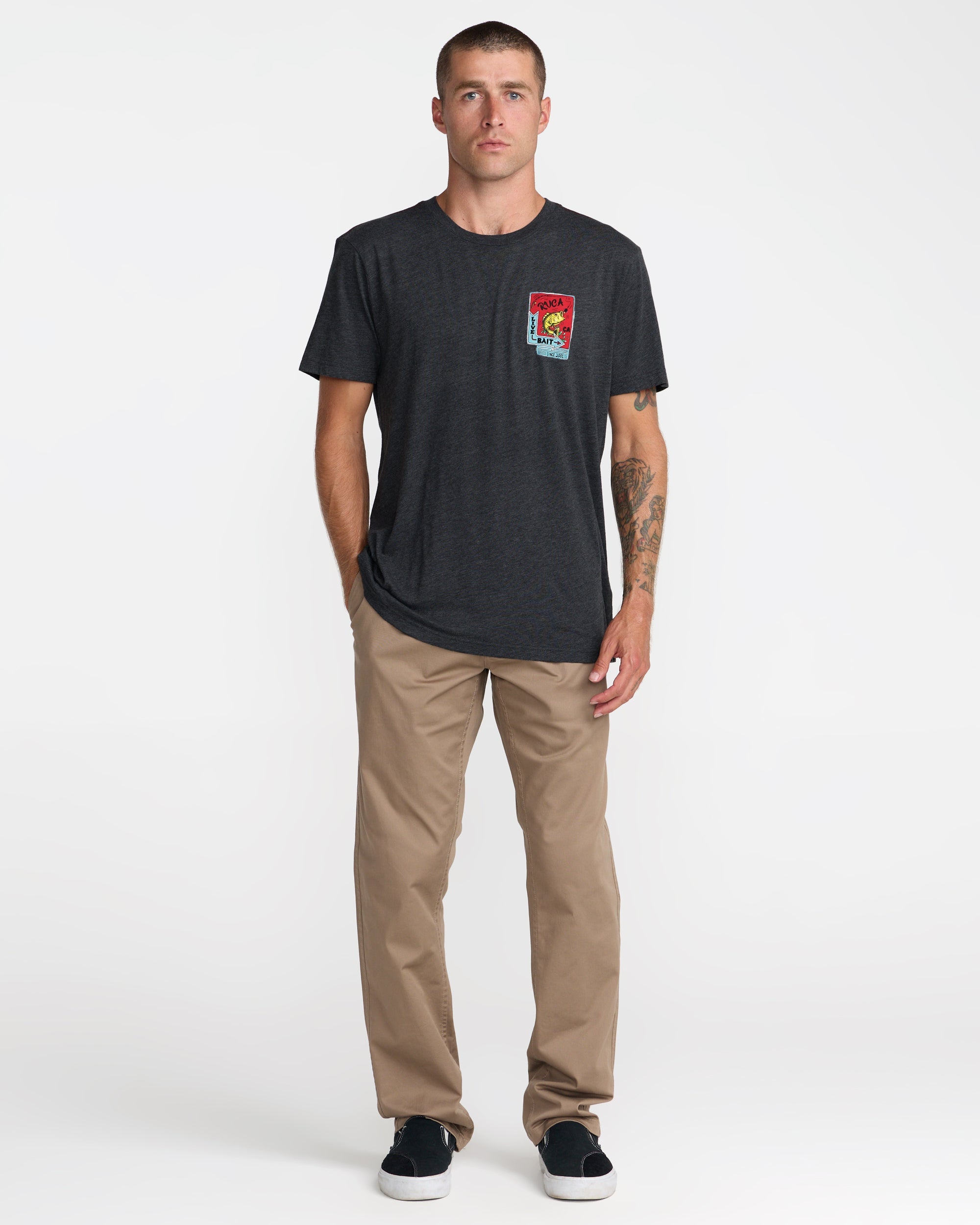 Live Bait Short Sleeve Tee - Black | RVCA near me