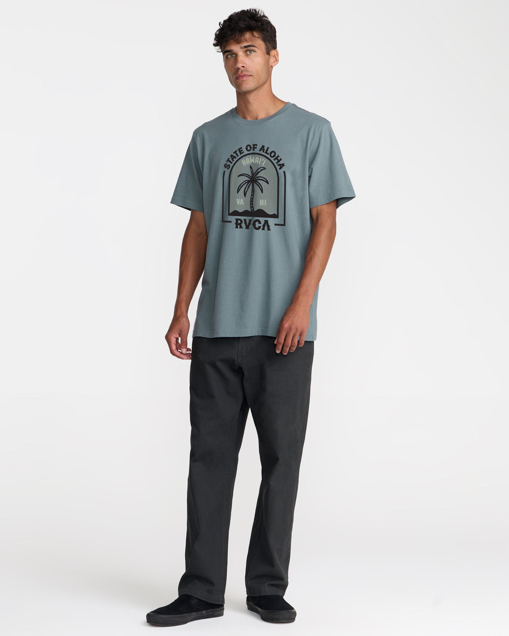 Hawaii Headstone Short Sleeve Tee - Lead | RVCA online