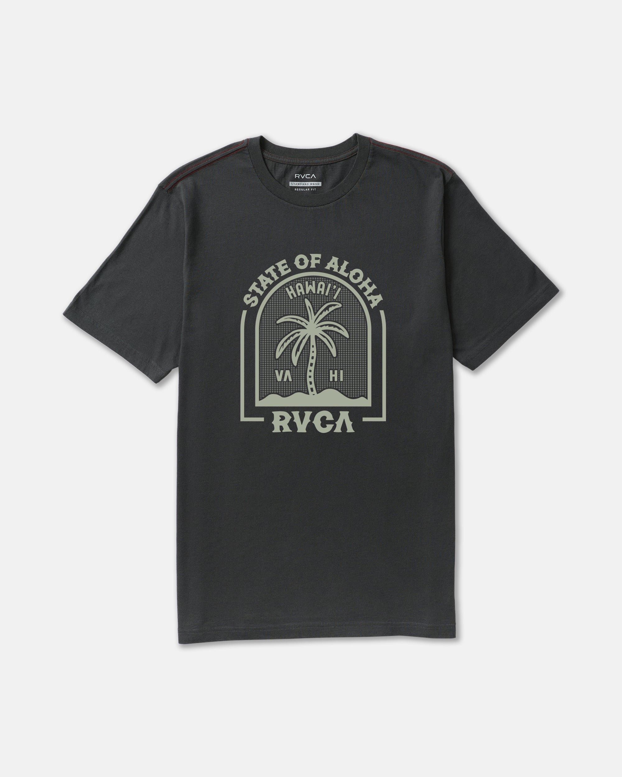 Hawaii Headstone Short Sleeve Tee - Pirate Black | RVCA discount