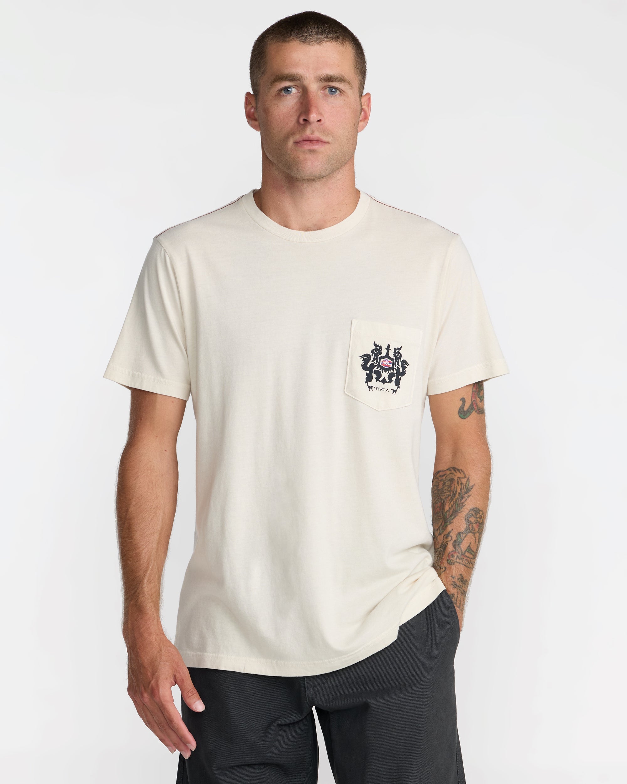 Hawaii Crest Short Sleeve Tee - Ceramic | RVCA on sale