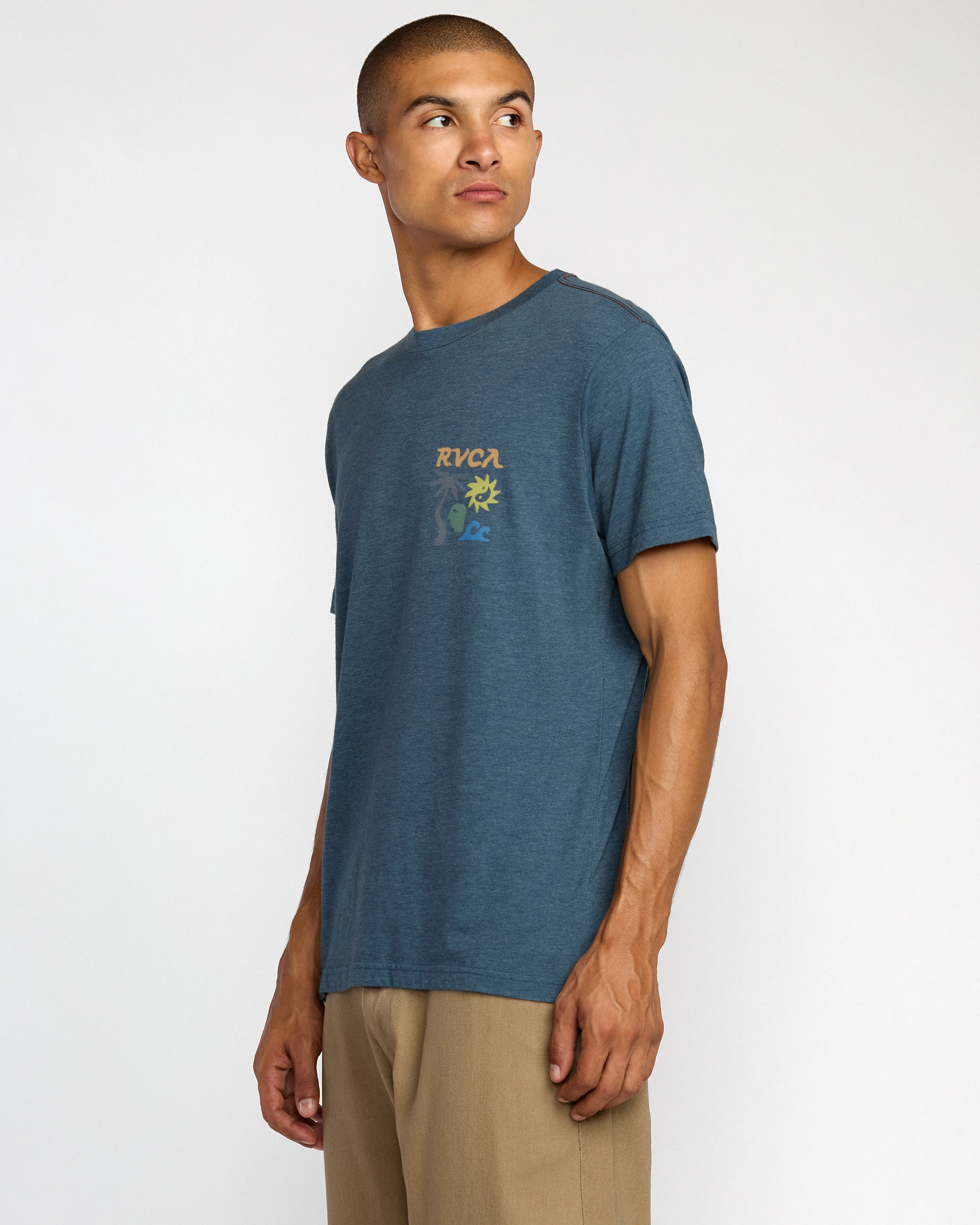 Deep Think Short Sleeve Tee - Duck Blue | RVCA outlet
