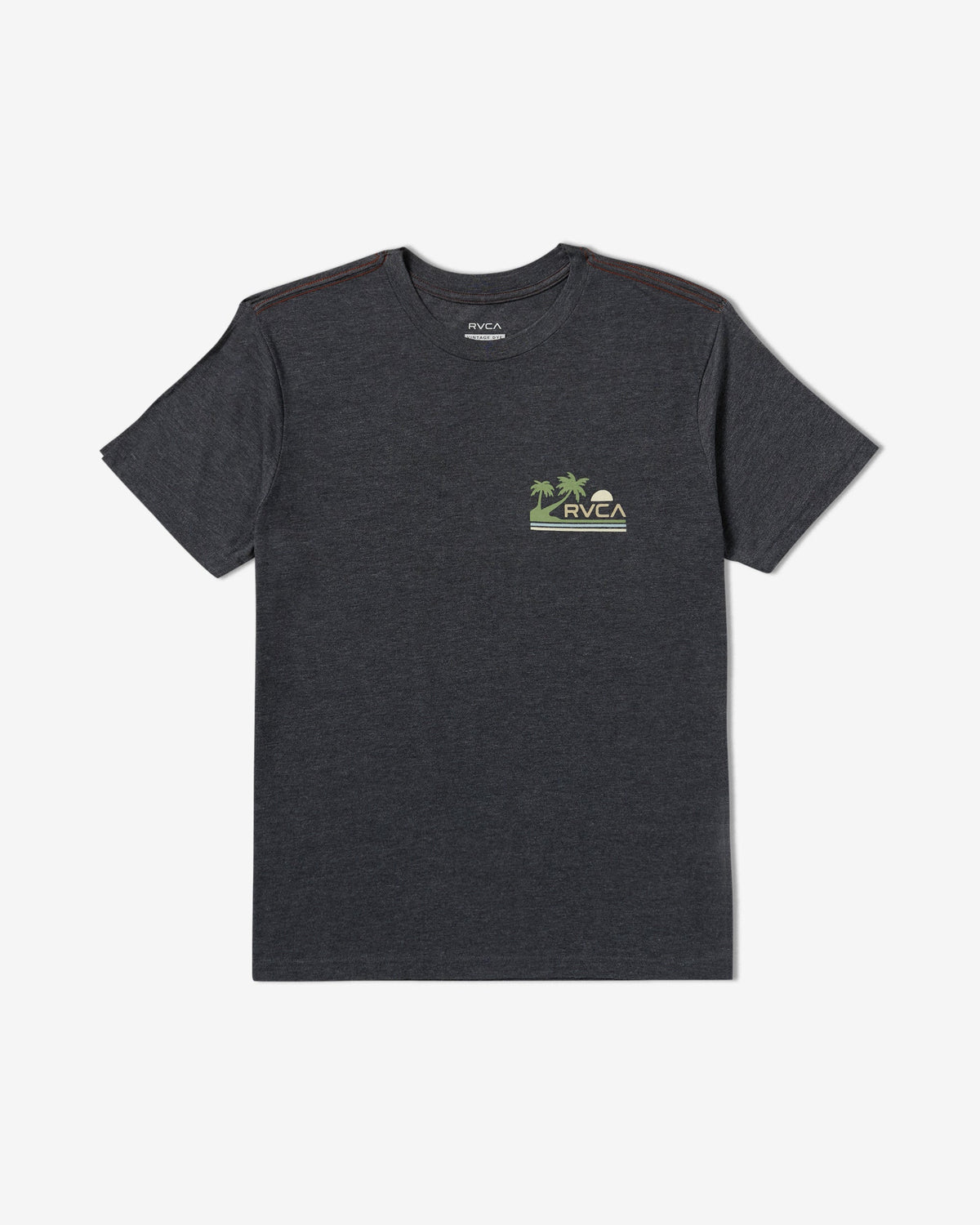 Palm Trail Short Sleeve Tee - Black | RVCA for sale