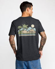 Palm Trail Short Sleeve Tee - Black | RVCA for sale