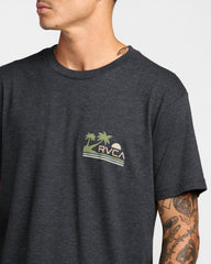 Palm Trail Short Sleeve Tee - Black | RVCA for sale