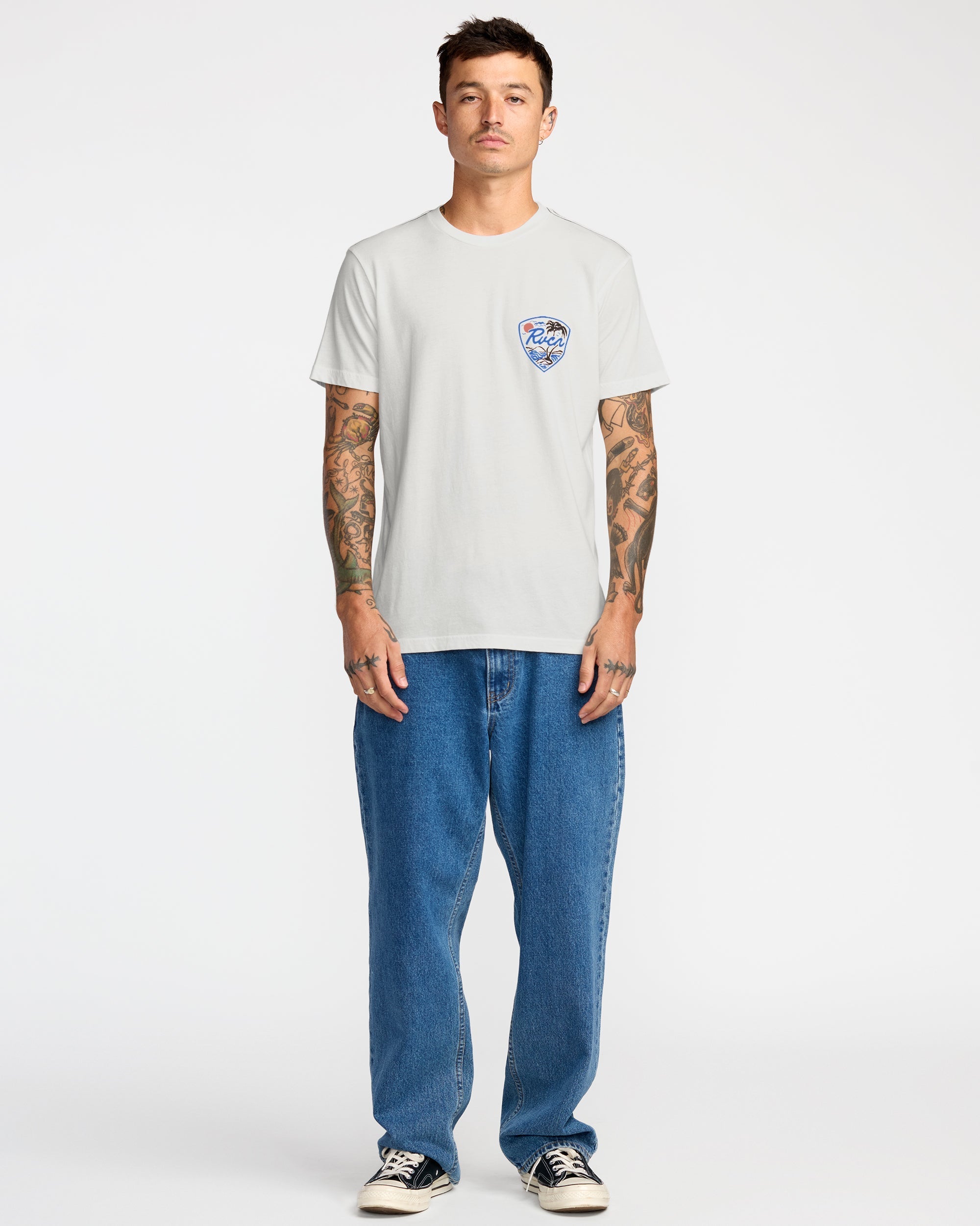 Currents Short Sleeve Tee - Antique White | RVCA online