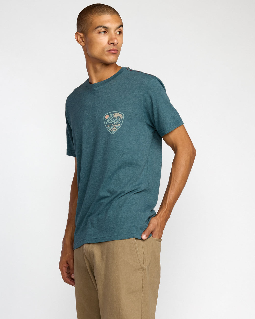 Currents Short Sleeve Tee - Duck Blue | RVCA near me