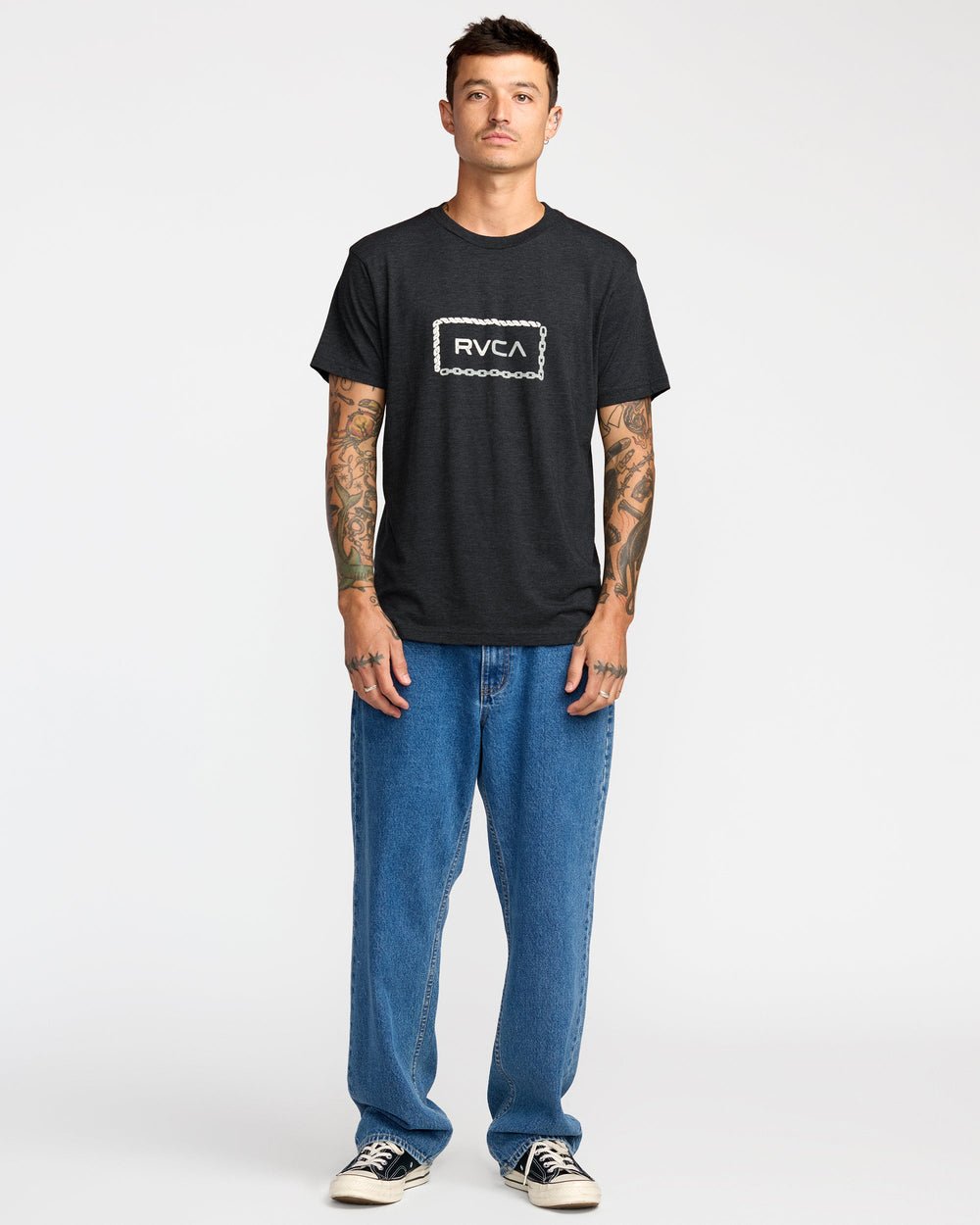 Bonded Short Sleeve Tee - Black | RVCA online