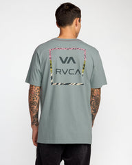 VA All The Way Short Sleeve Tee - Lead | RVCA for sale
