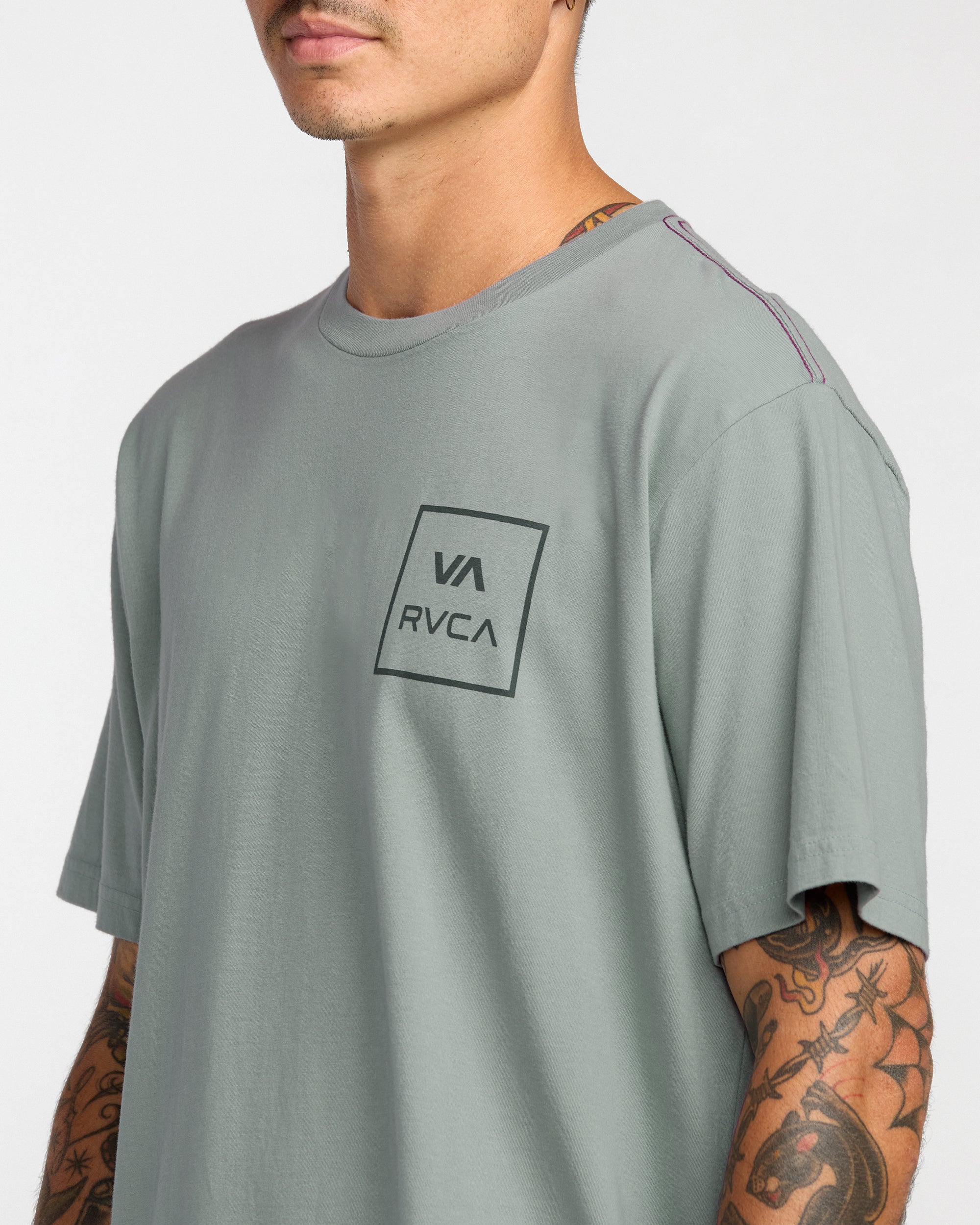 VA All The Way Short Sleeve Tee - Lead | RVCA for sale