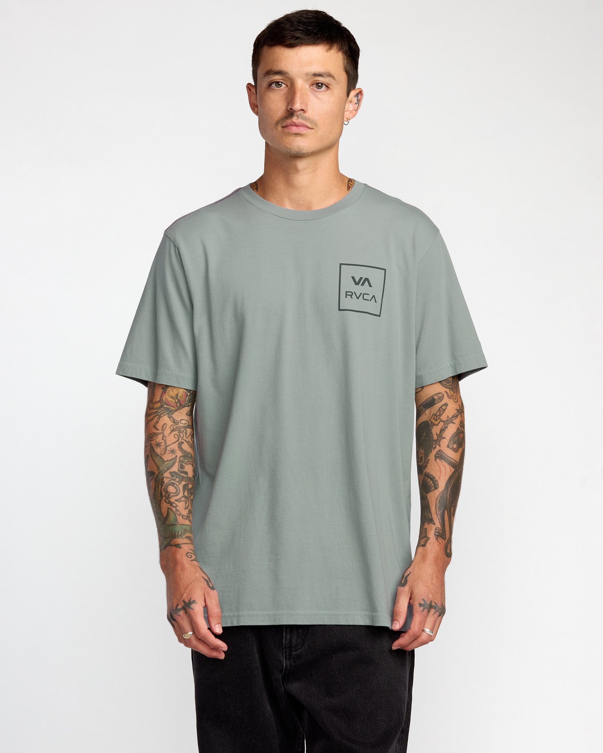 VA All The Way Short Sleeve Tee - Lead | RVCA for sale