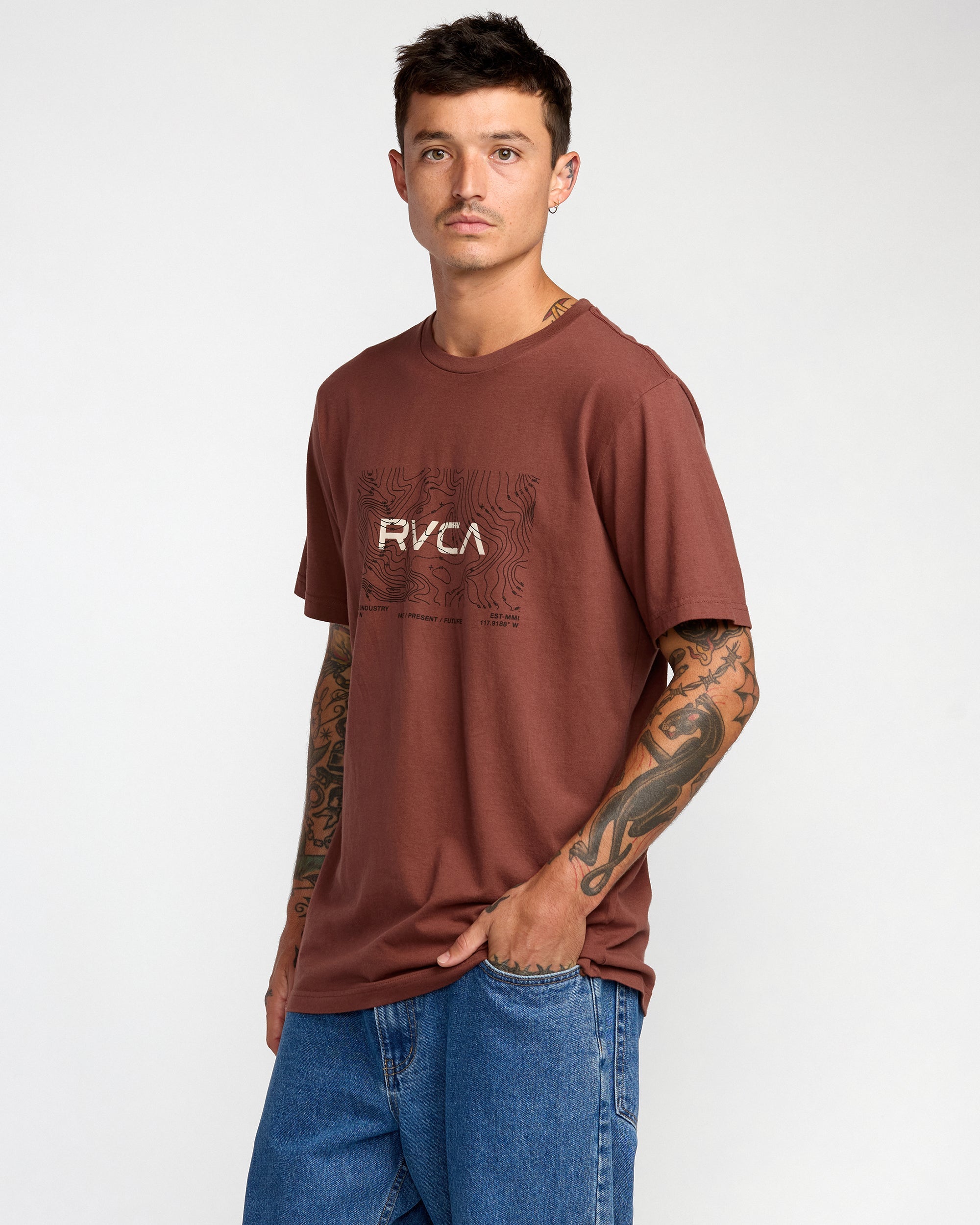 Topo XL Short Sleeve Tee - Red Earth | RVCA US