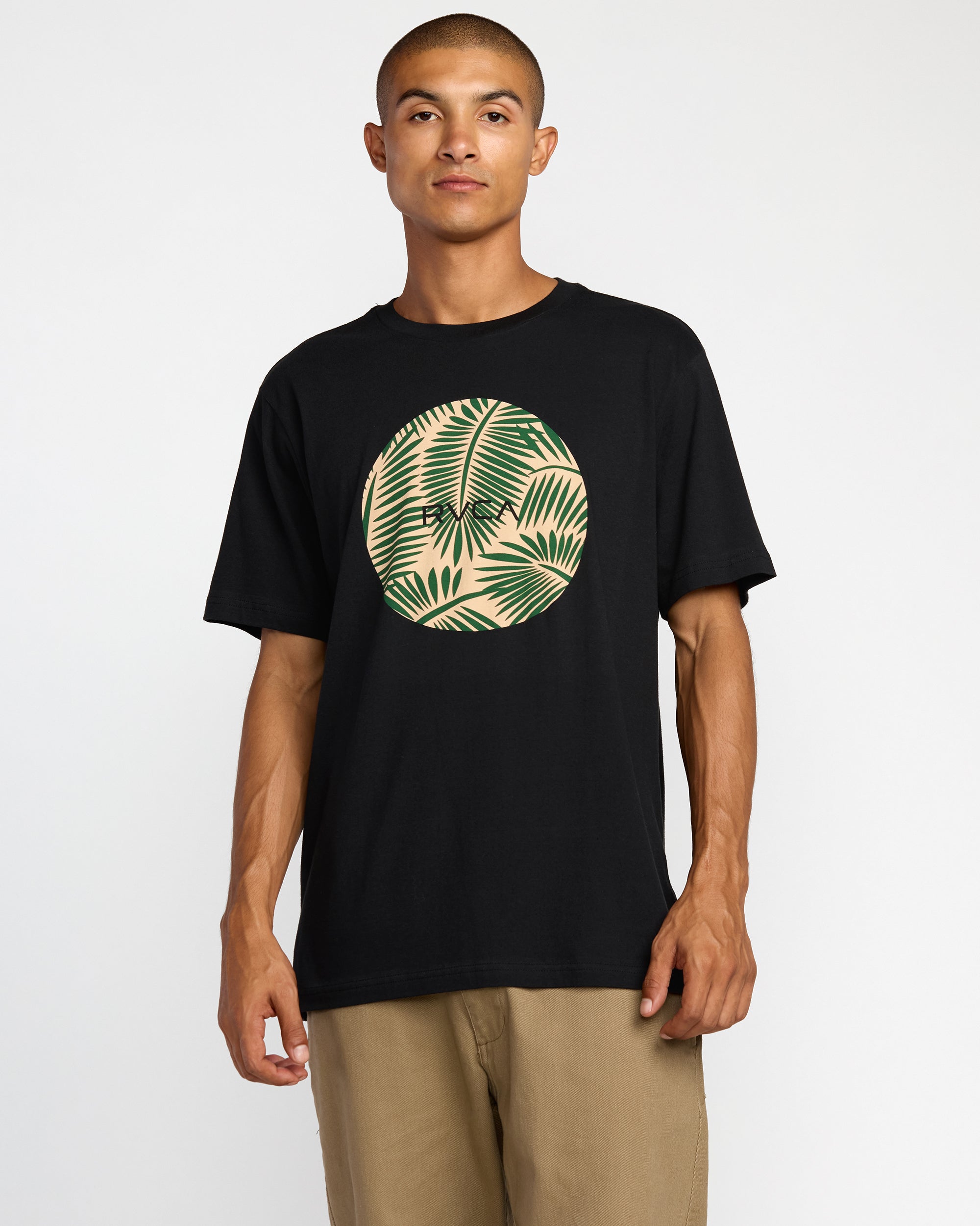 Motors Short Sleeve Tee - Black Palms | RVCA discount