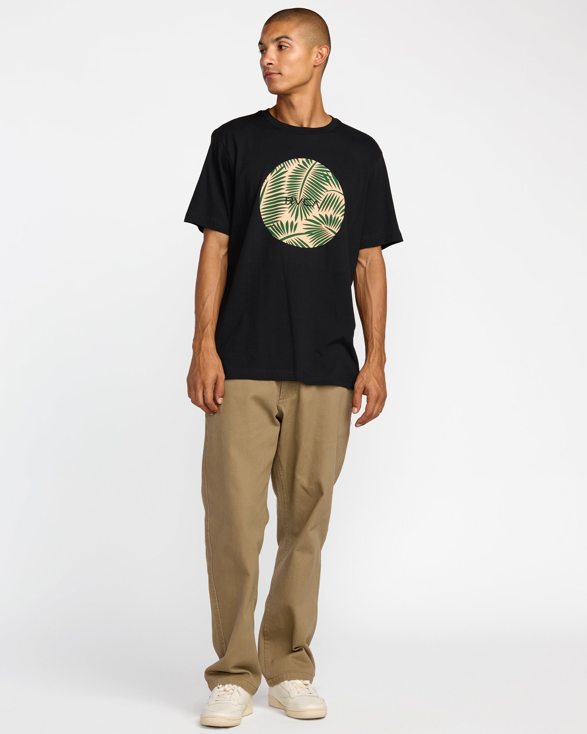 Motors Short Sleeve Tee - Black Palms | RVCA discount