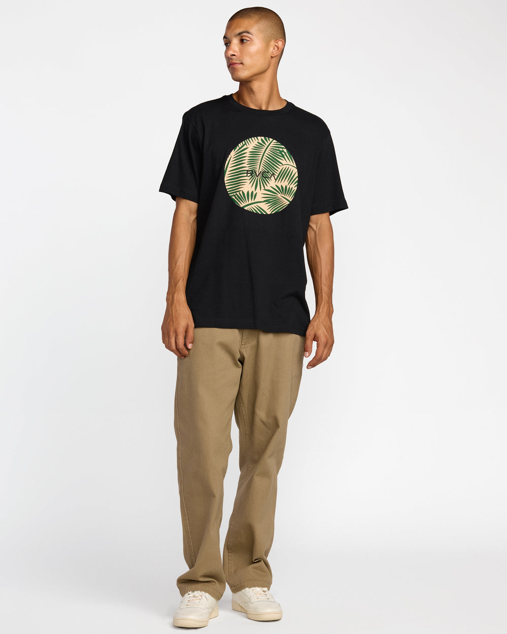 Motors Short Sleeve Tee - Black Palms | RVCA discount