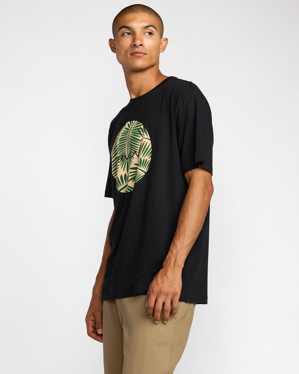 Motors Short Sleeve Tee - Black Palms | RVCA discount
