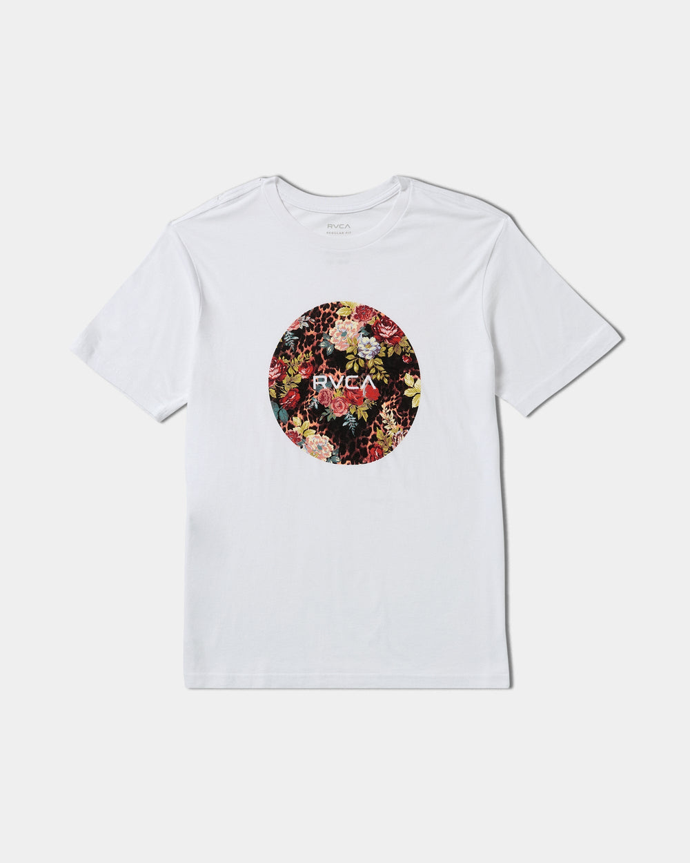 Motors Short Sleeve Tee - White Floral Leopard | RVCA sale