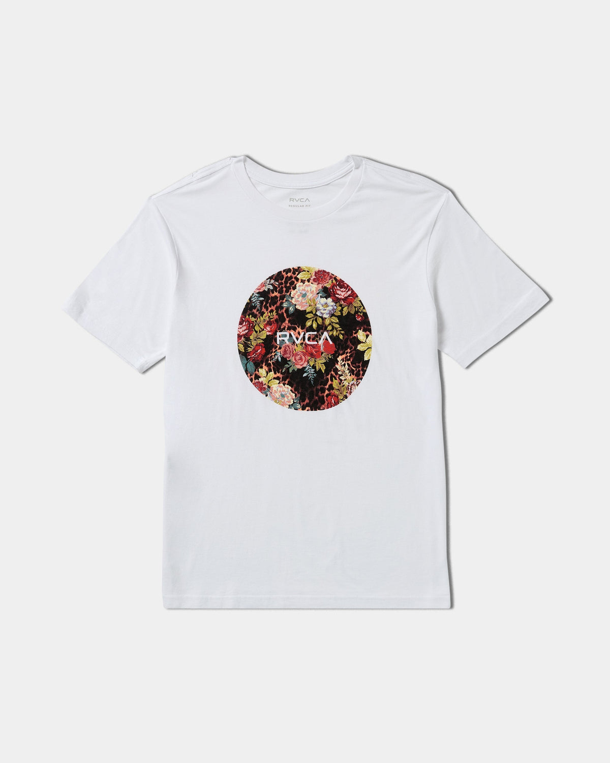 Motors Short Sleeve Tee - White Floral Leopard | RVCA sale